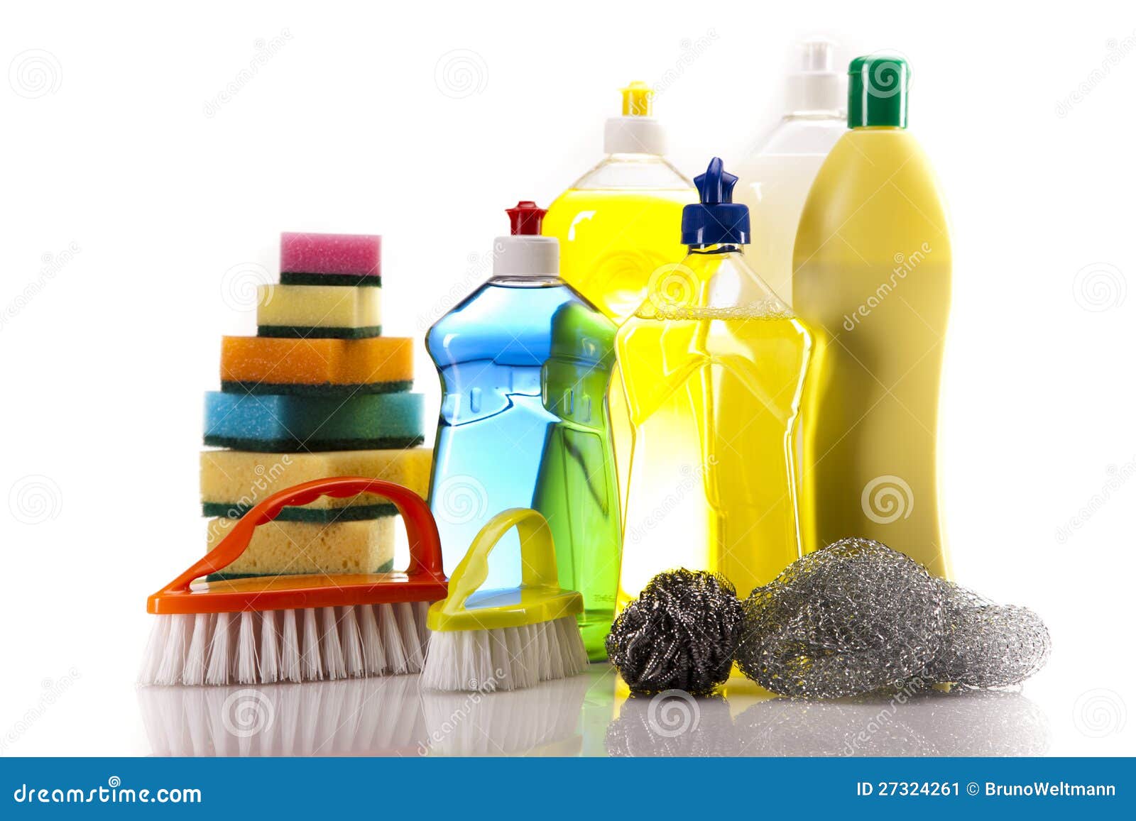 Cleaning Items Set Isolated Stock Image Image of color, green 27324261
