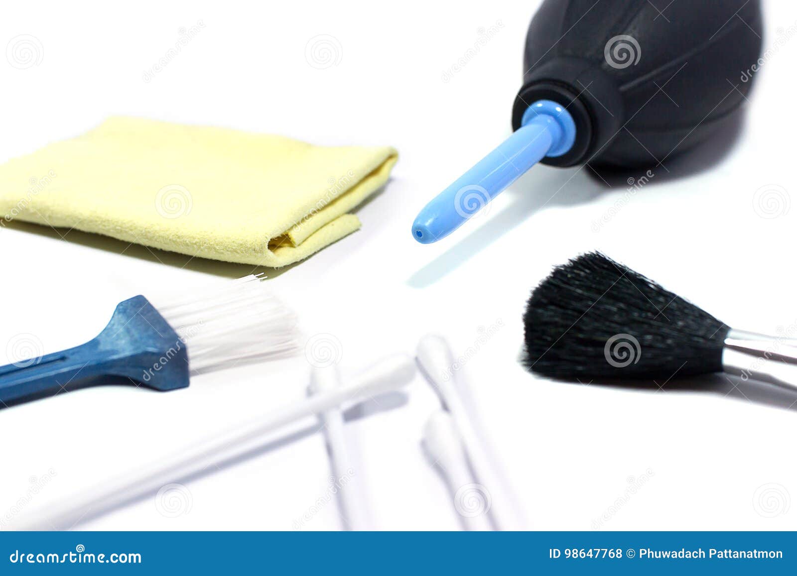 Cleaning kit stock photo. Image of dust, object, camera 98647768