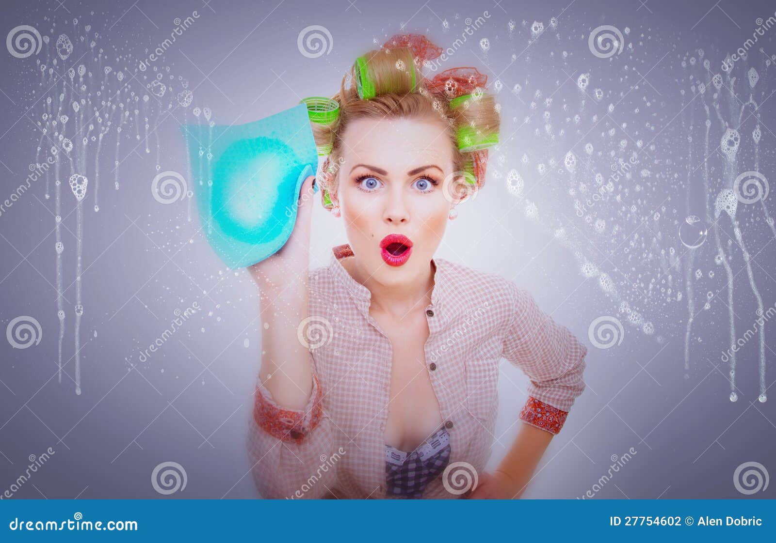Cleaning lady stock photo. Image of pinup, girl, housekeeping 27754602