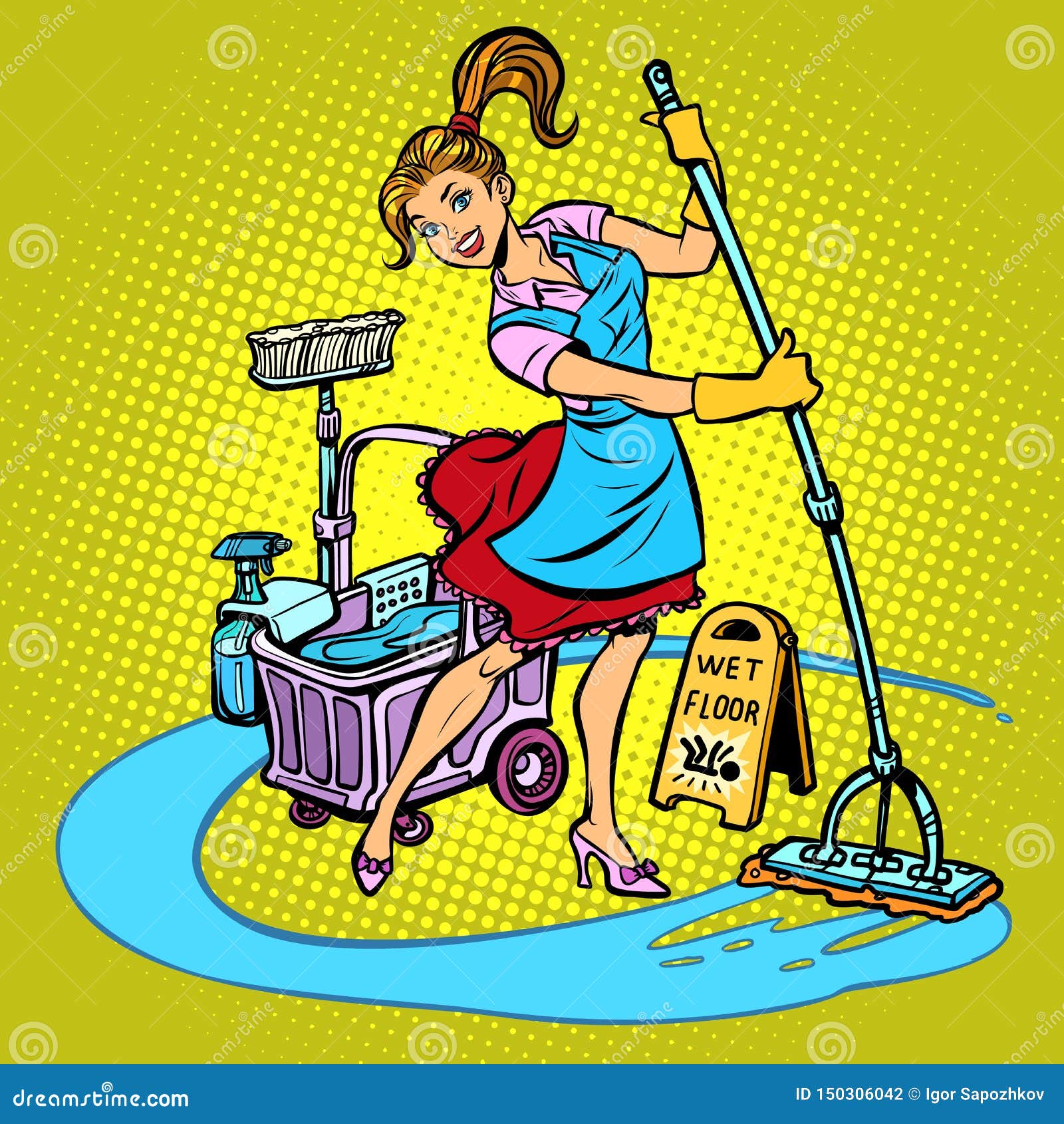 16+ Thousand Cartoon Cleaning Woman Royalty-Free Images, Stock