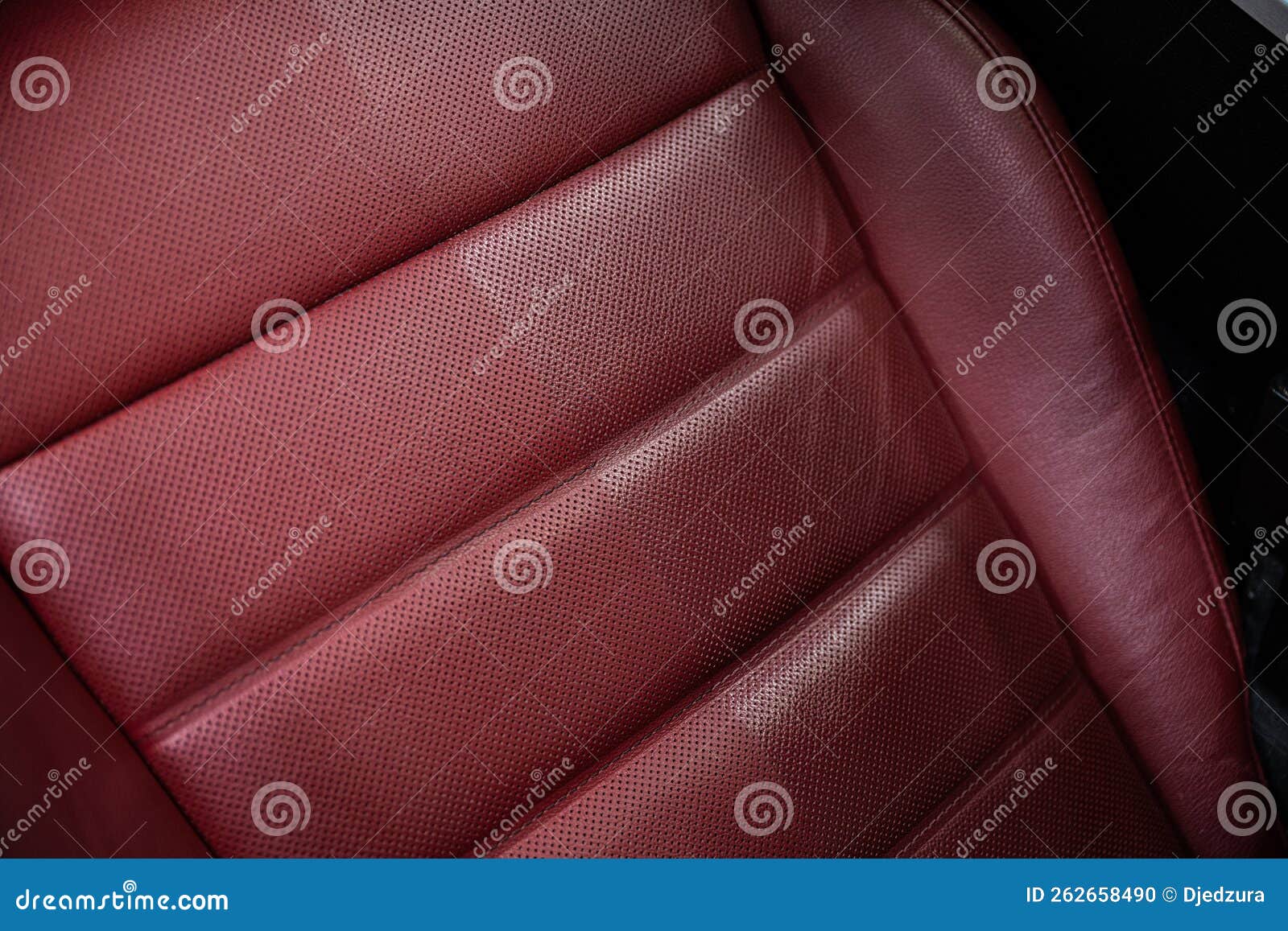 Cleaning Leather Upholstery Effect before and after Stock Photo Image