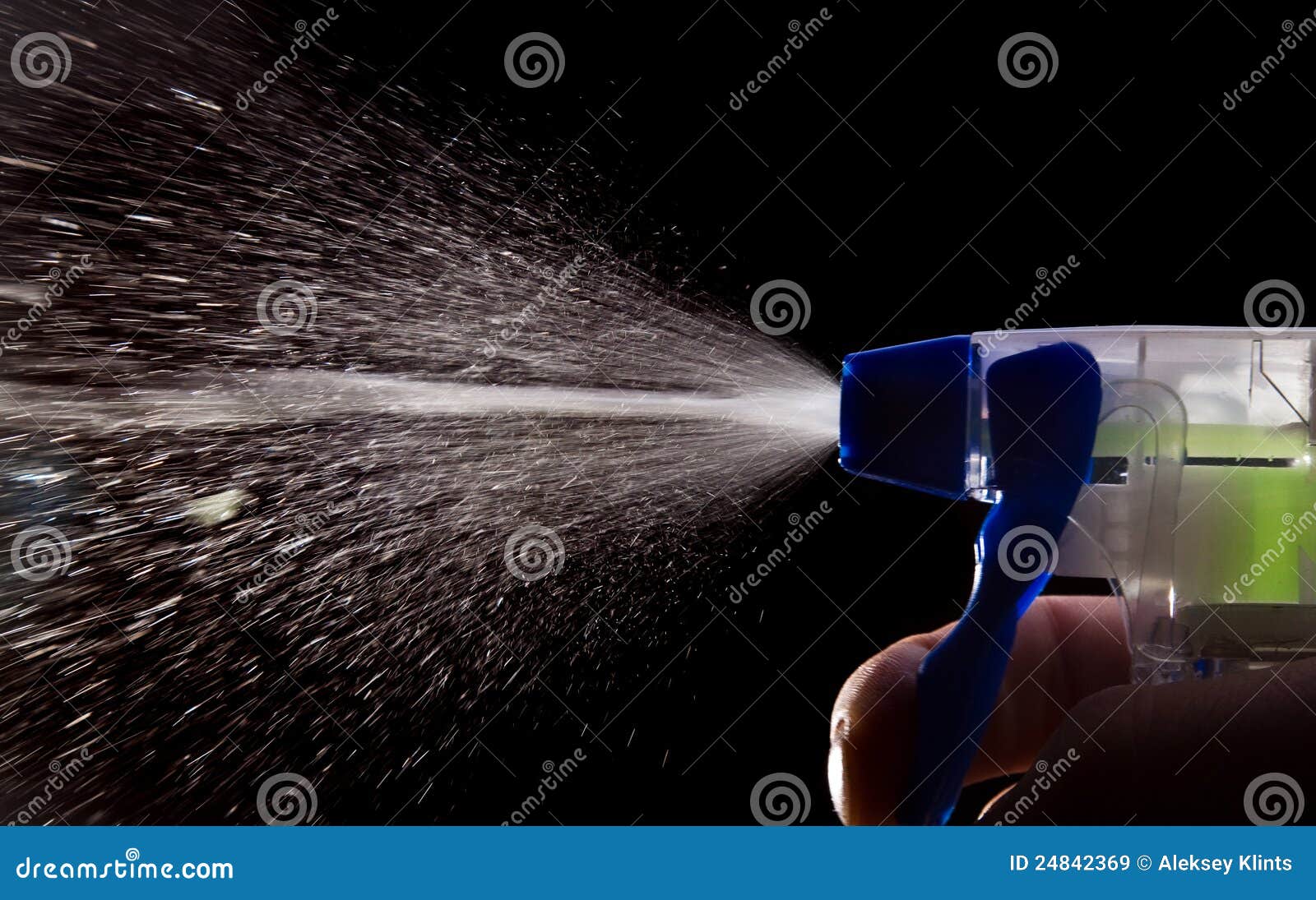Cleaning Liquid Spraying from Bottle Stock Image Image of cleanser