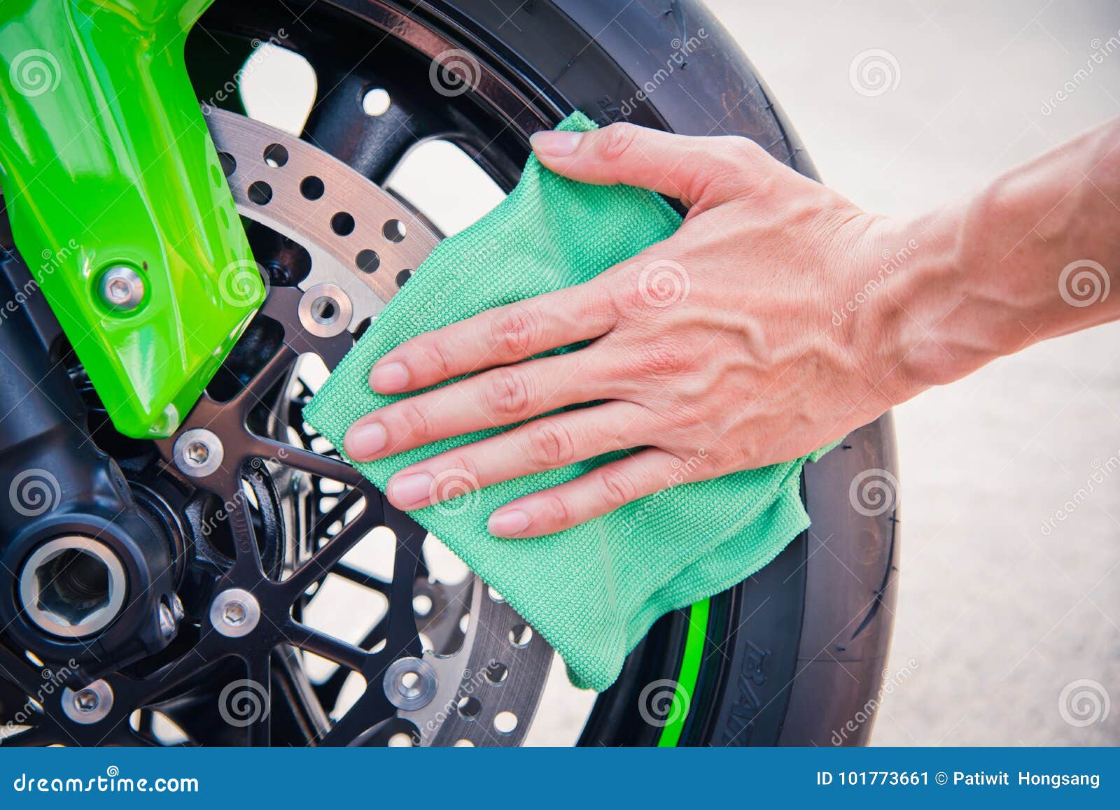 Cleaning motorcycle stock image. Image of people, cleaning 101773661
