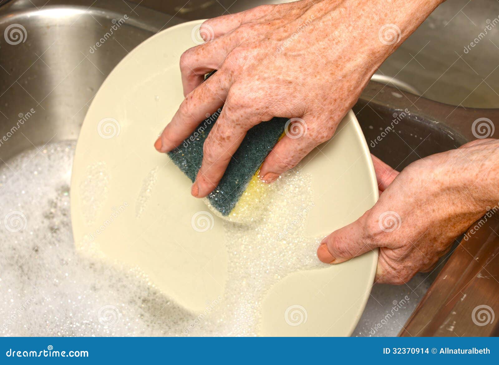 Cleaning Plate while Doing Dishes Stock Photo Image of dishes, clean
