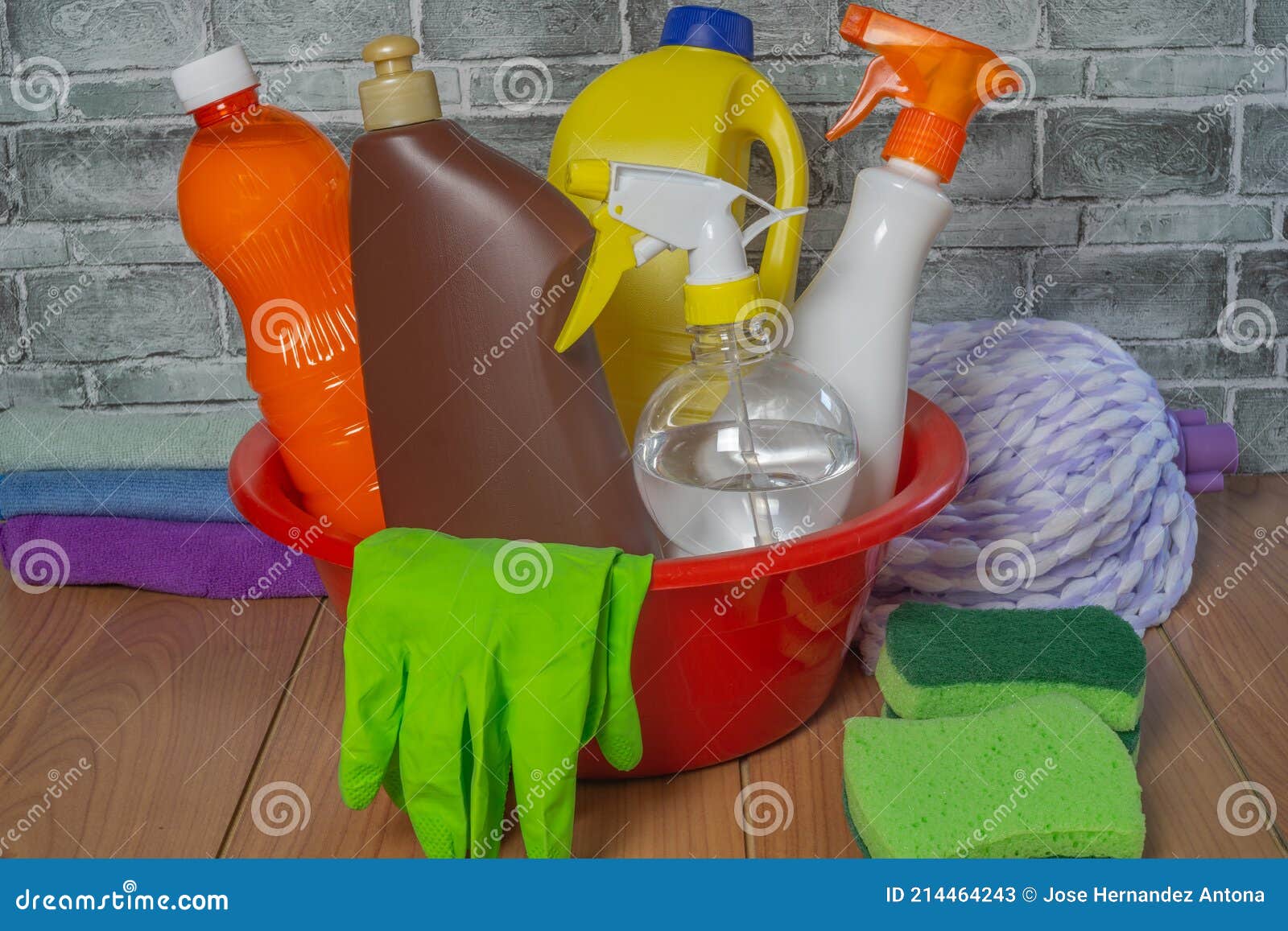 Cleaning Products Used by a Woman Stock Image Image of detergent