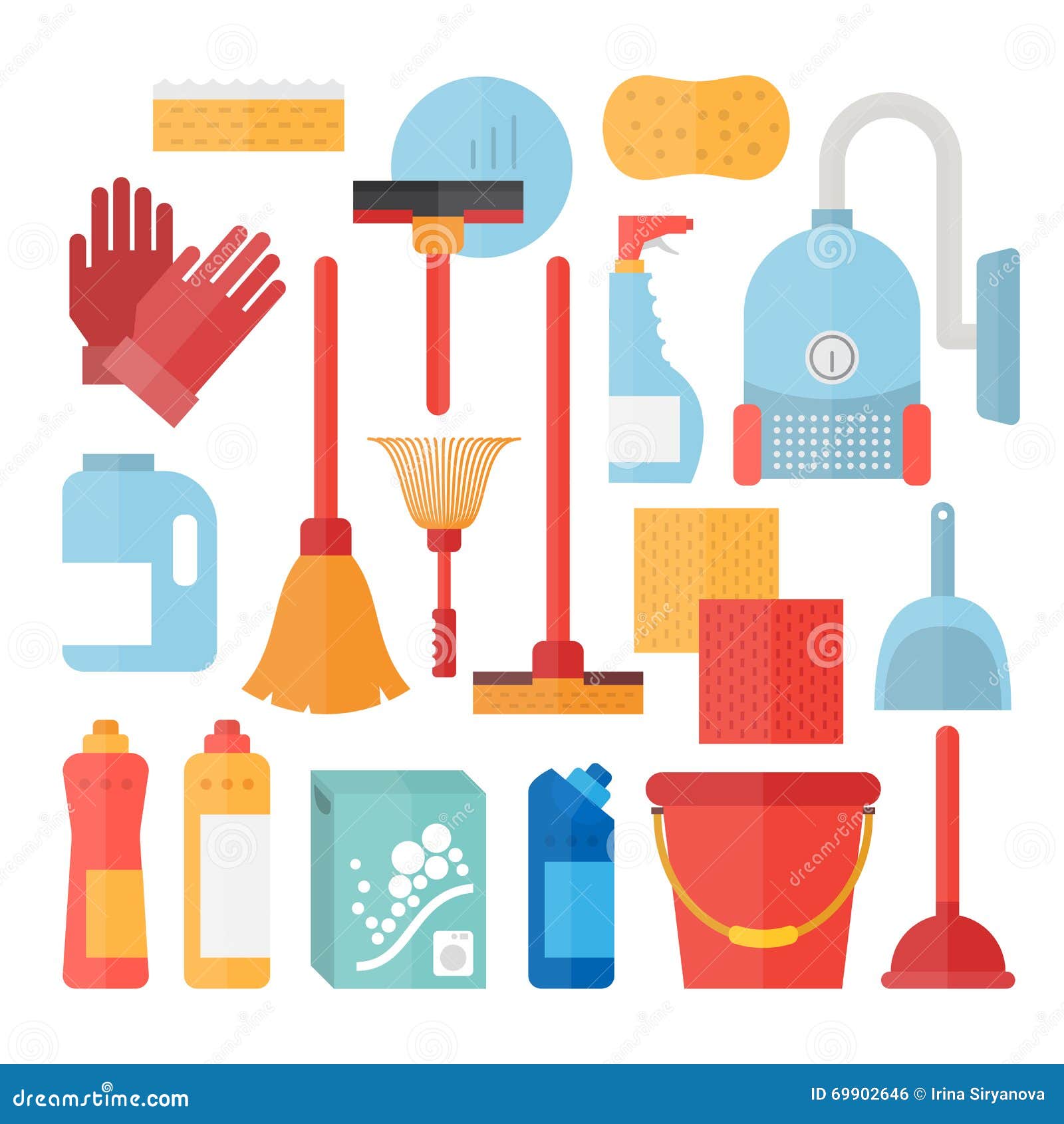 Cleaning service supplies stock illustration. Illustration of domestic