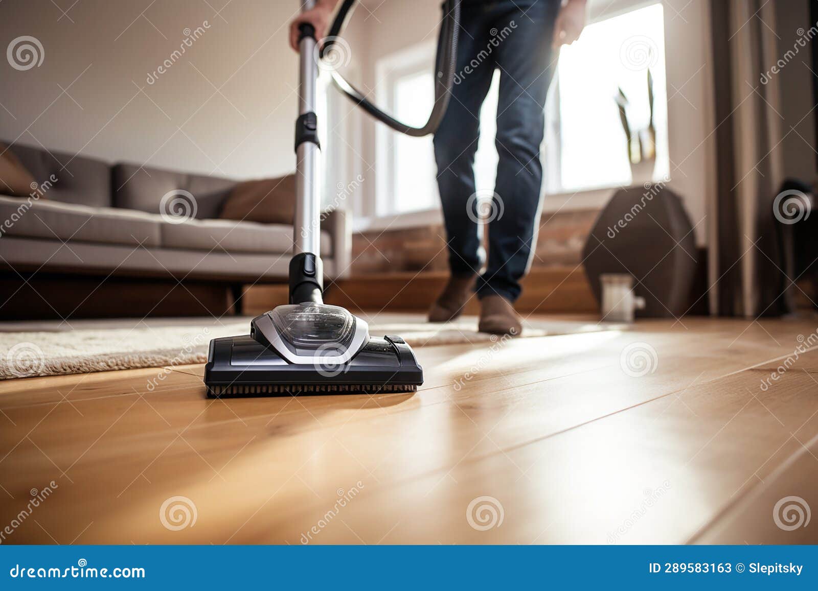 Cleaning Service Using Vacuum Cleaner Stock Image Image of floor