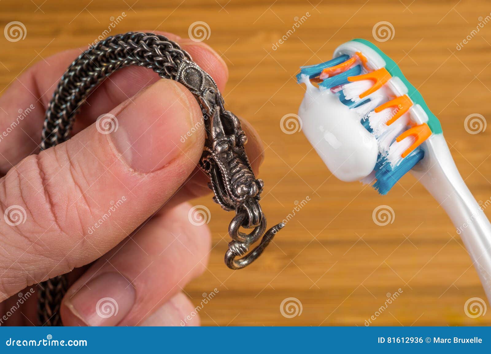 Cleaning silver jewellery stock photo. Image of polish 81612936