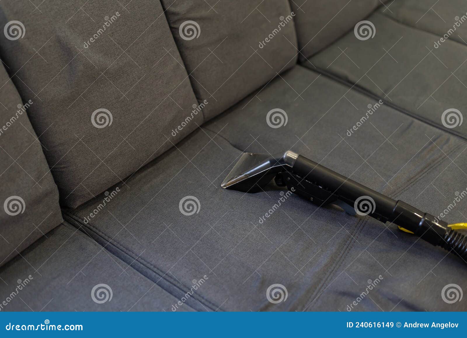 Cleaning Sofa with Vacuum Cleaner Stock Image Image of house, sofa