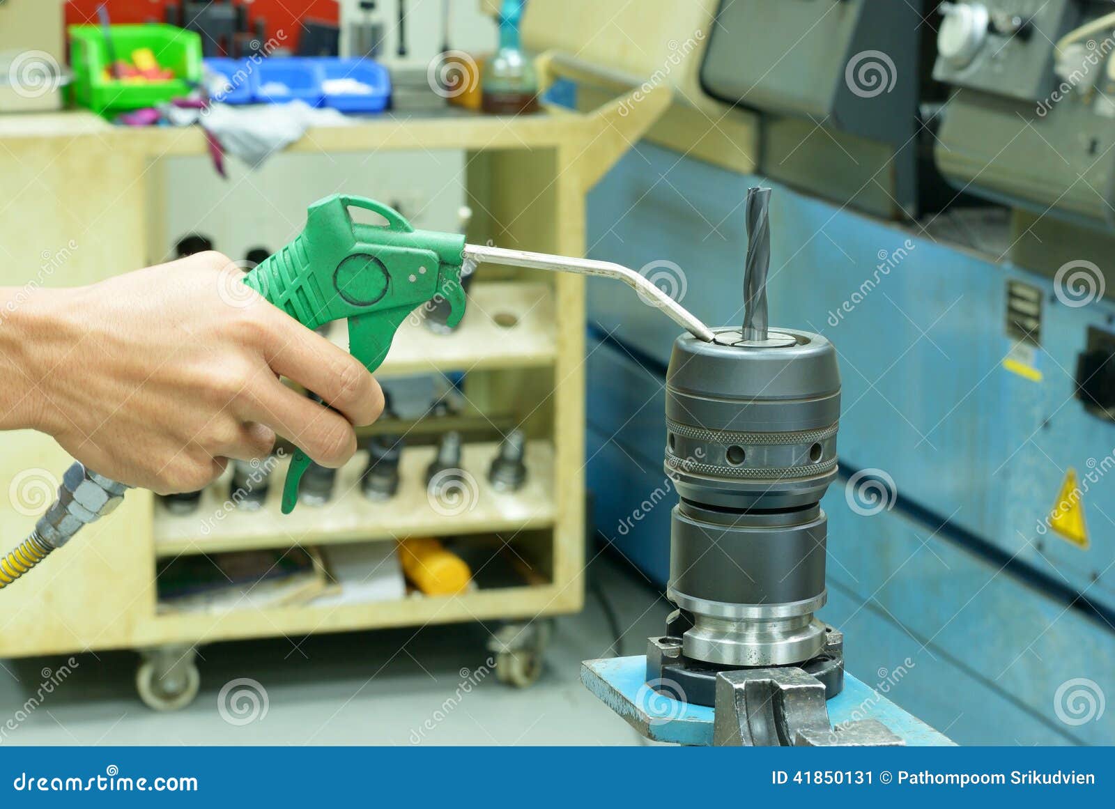 Cleaning spindle head tool stock image. Image of holder 41850131
