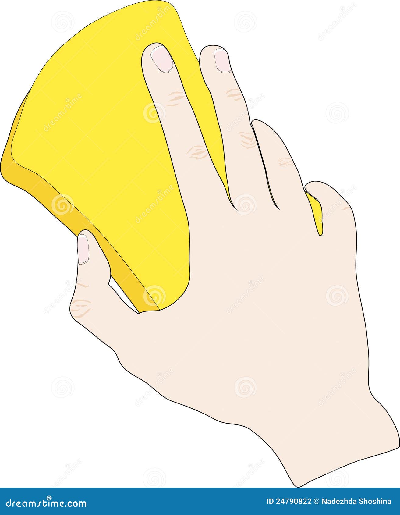 Cleaning with sponge stock vector. Illustration of glade 24790822