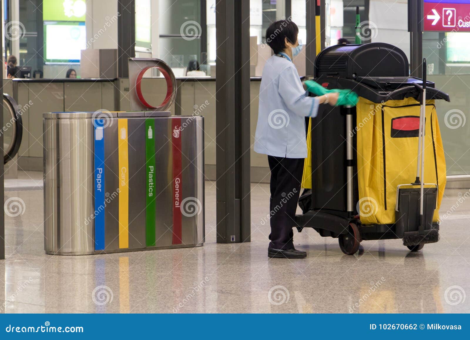 Cleaning Staff at Terminal Airport Editorial Photography Image of