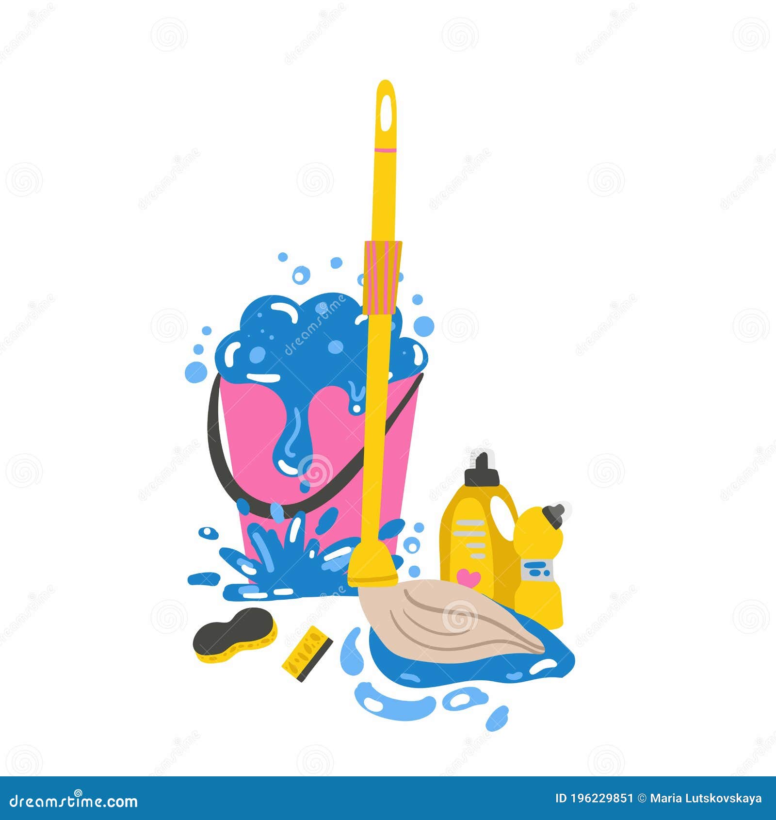Cleaning Service Realistic Equipment For Laundry Home Floor Brush Bucket  Broom Sterile Bathroom Cleaner Vector Set Stock Illustration - Download  Image Now - iStock