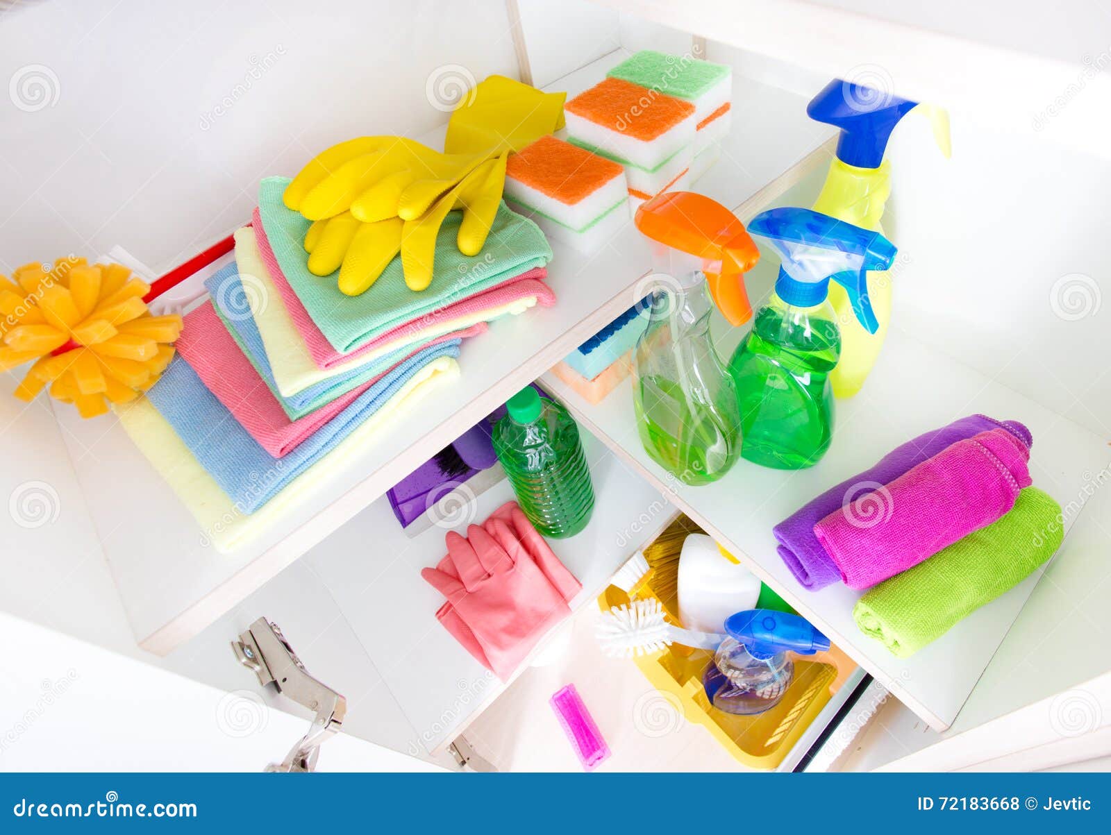 Cleaning Supplies in Pantry Stock Photo Image of cleanup
