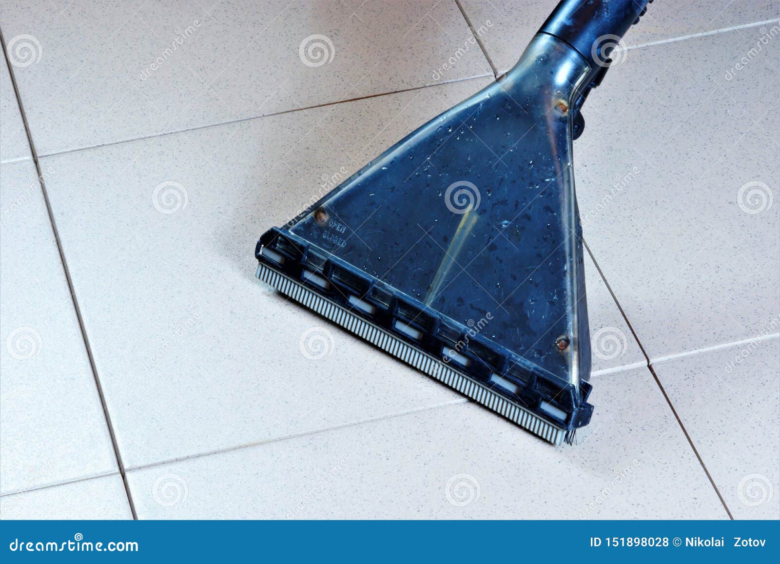 Cleaning Tile Floor Surface Wet Vacuum Sanitary Restoring Clean