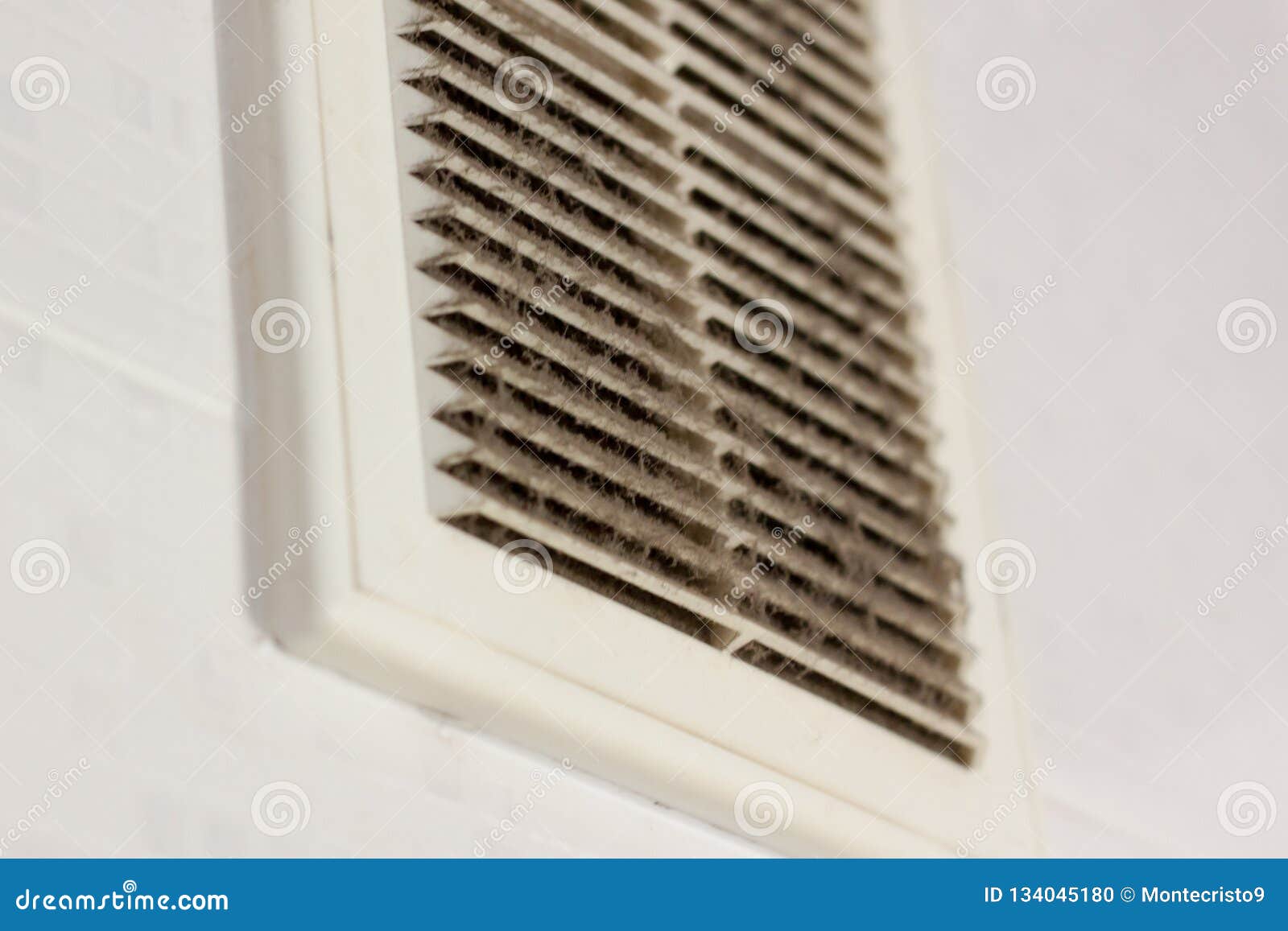 Cleaning Ventilation Plastic Dust. the Filter is Completely Clogged