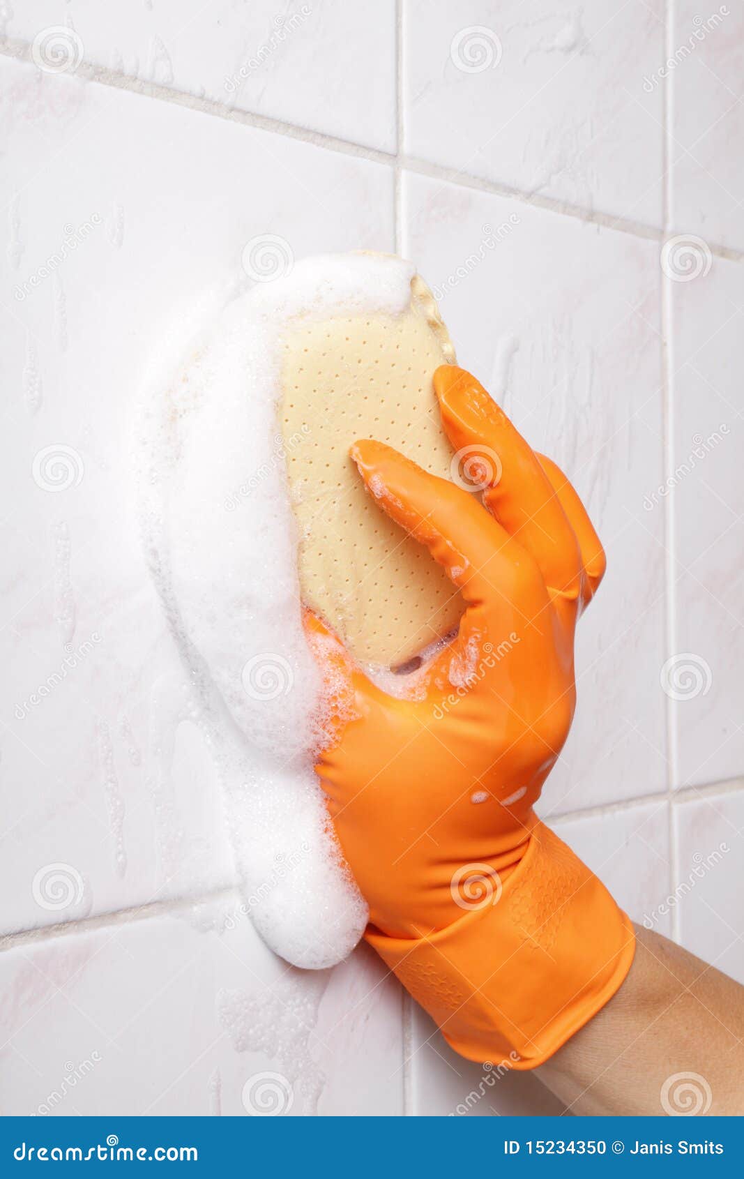 Cleaning wall. stock photo. Image of working, room, water 15234350