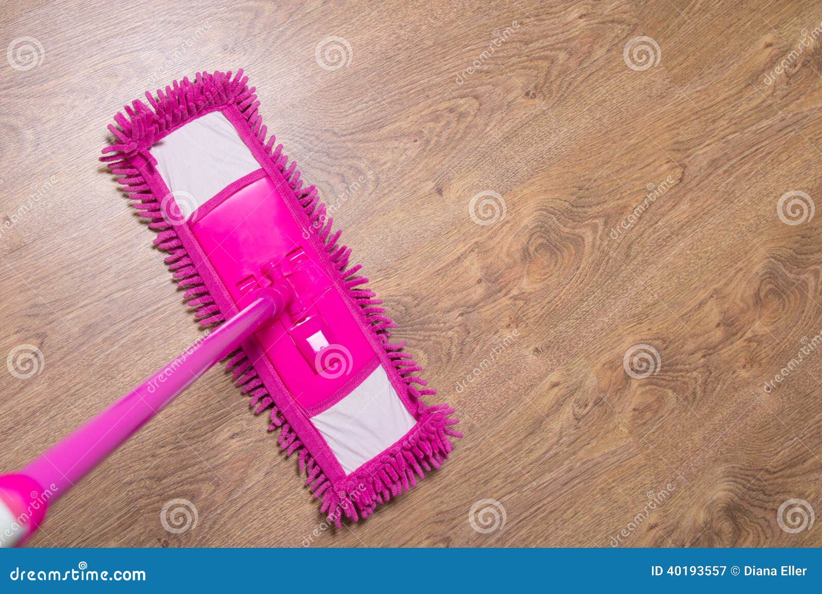 Pink Mop Cleaning Light Tile Floor In Bathroom Stock Photo - Download Image  Now - Flooring, Wet, 2015 - iStock