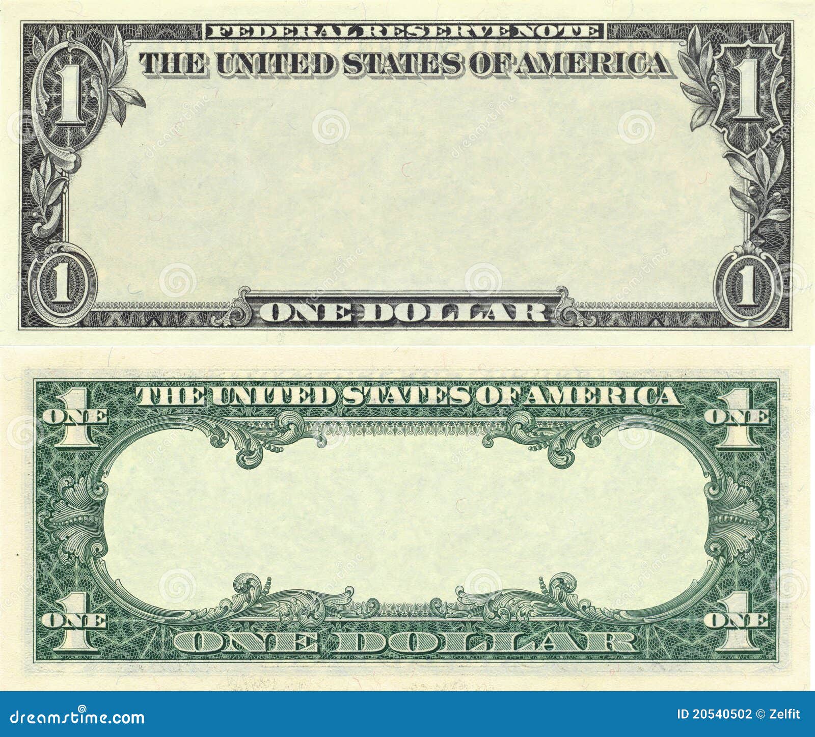 clear 1 dollar banknote pattern