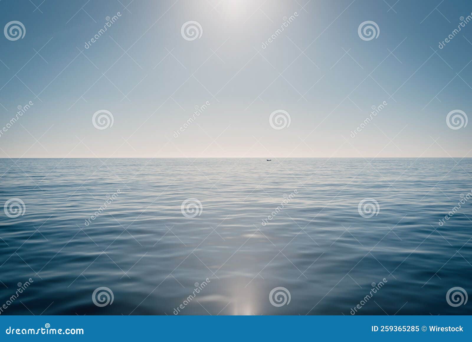 Clear Blue Sea Stretching Towards the Horizon Stock Image Image of