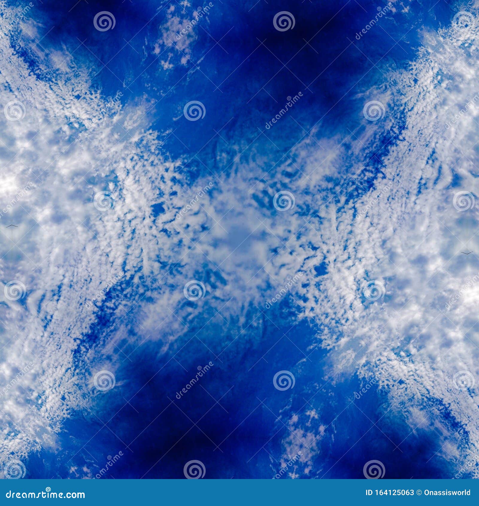 Clear Blue Skies White Grey Clouds Abstract Art Stock Image Image of