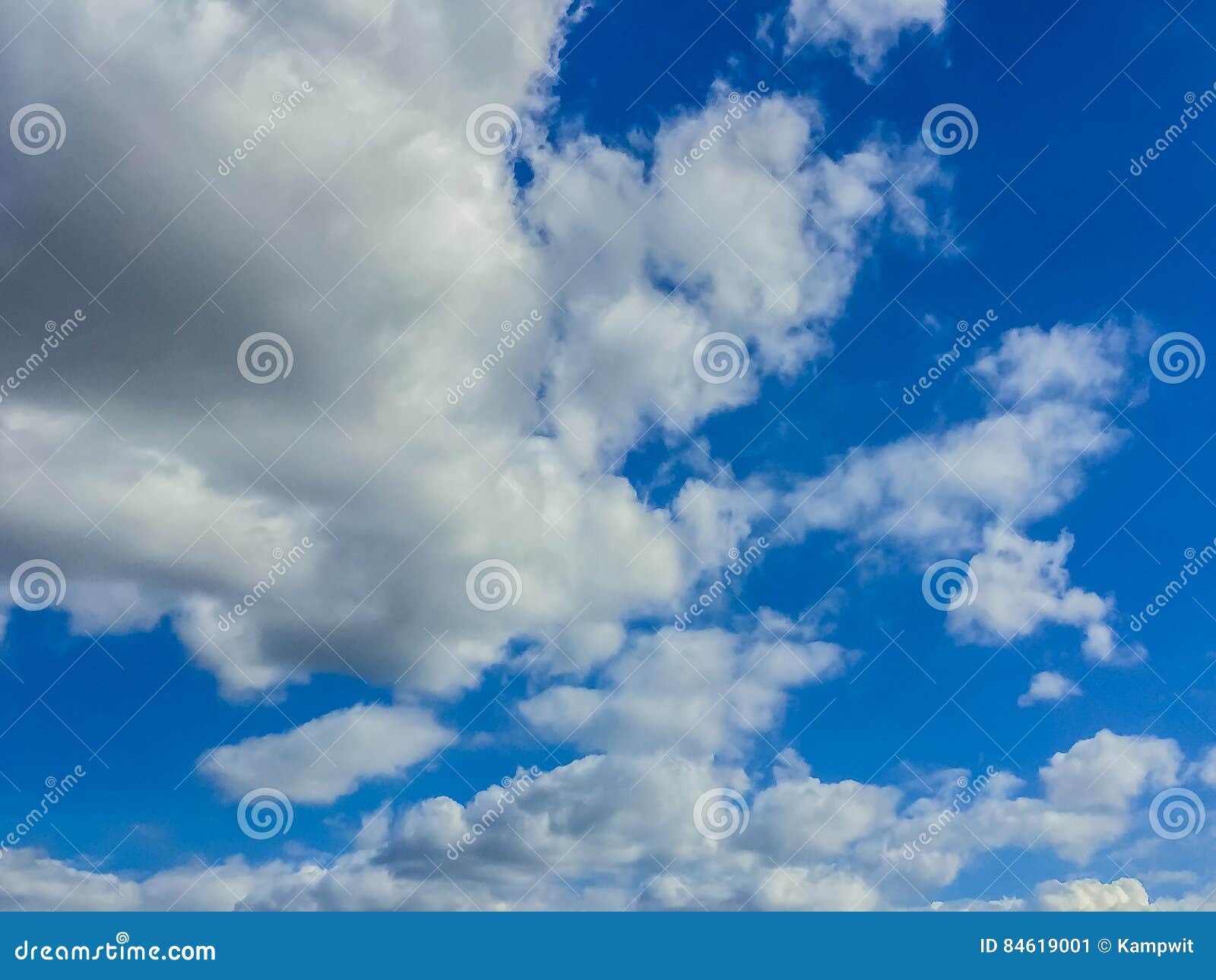 Clear Blue Sky In The Morning With Cloudy As A Background