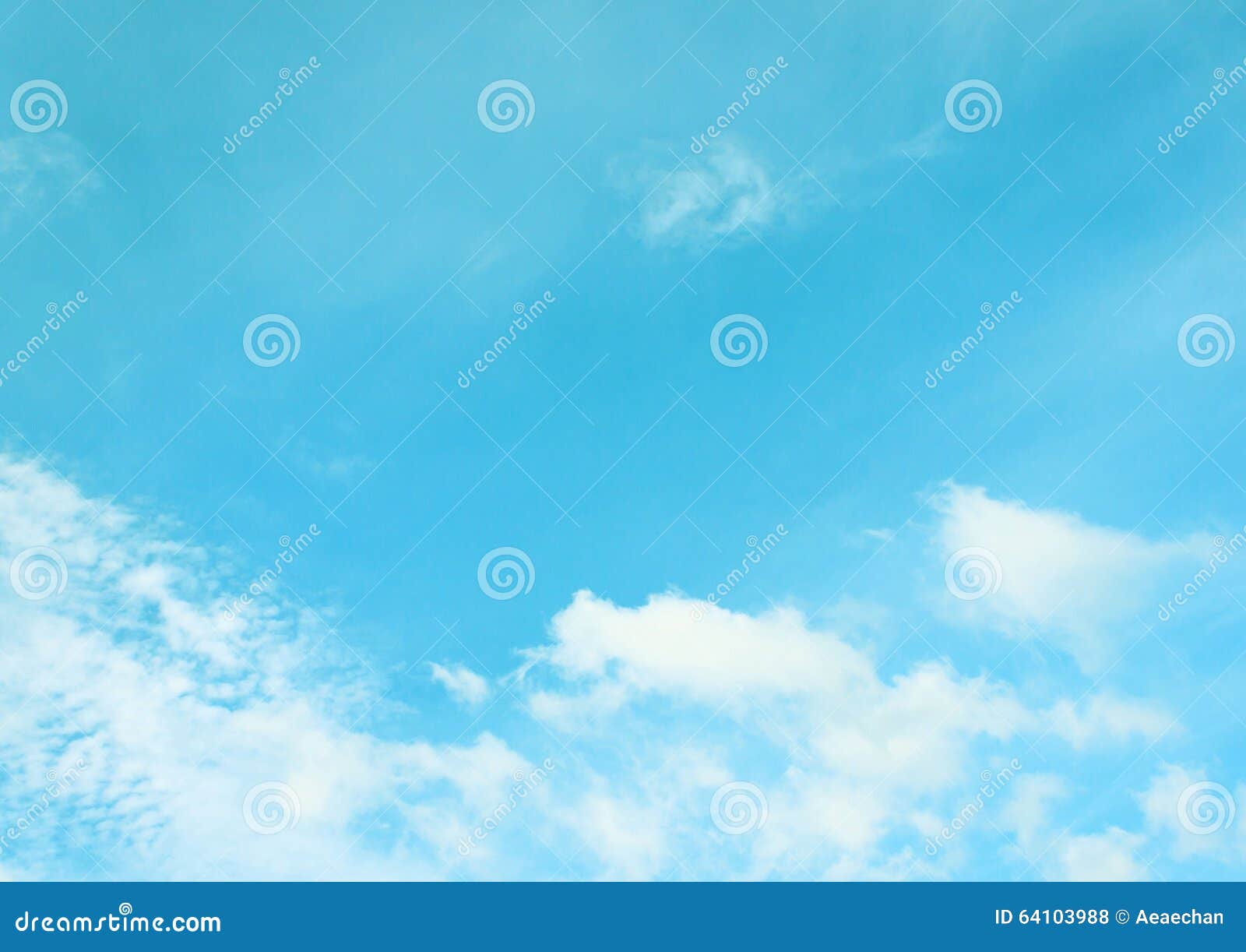 Clear Blue Sky with White Cloud Stock Photo - Image of cloud, color ...