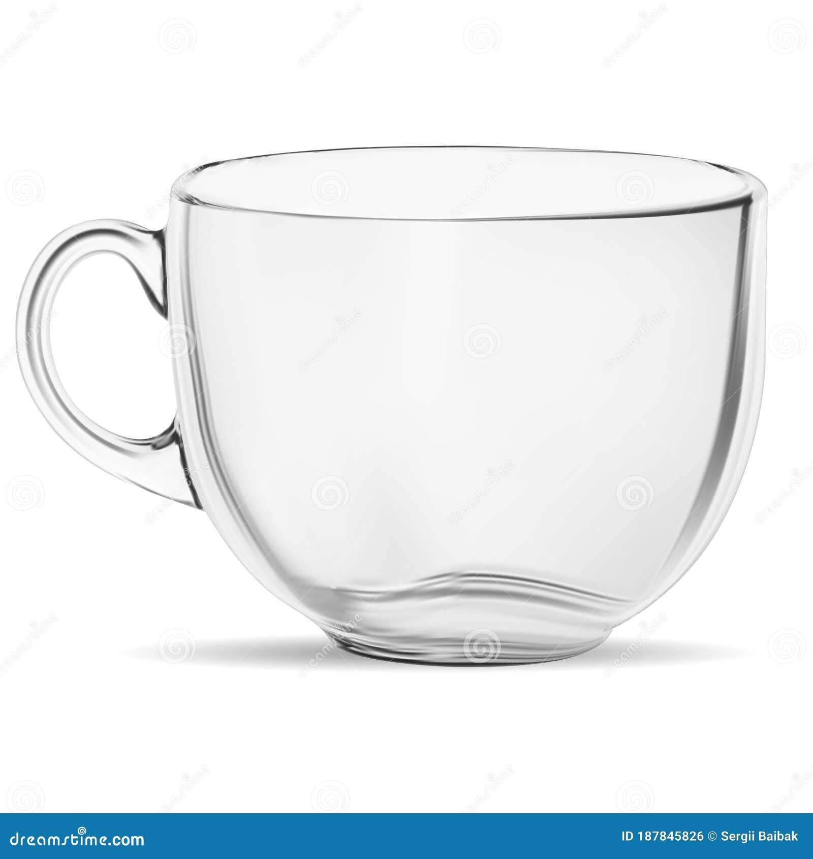 Download Clear Coffee Cup Mockup. Transparent Tea Glass Mug Stock ...