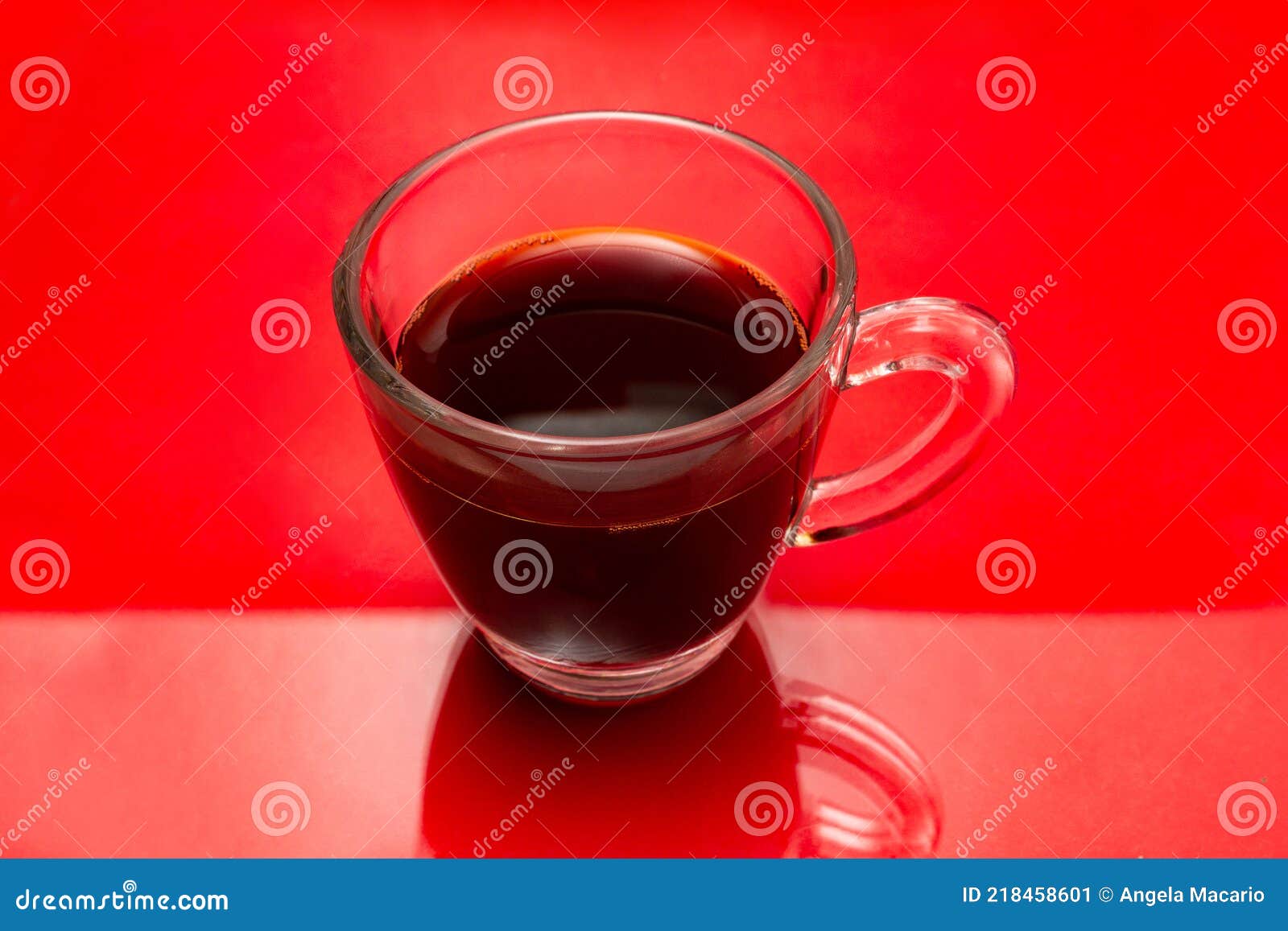 A Clear Glass Cup with Coffee. Stock Image Image of surface, espresso