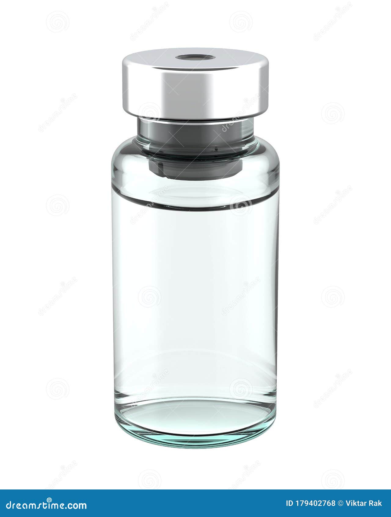 Download Clear Glass Medicine Vial With Solution For Injection Isolated On White Background. Stock ...