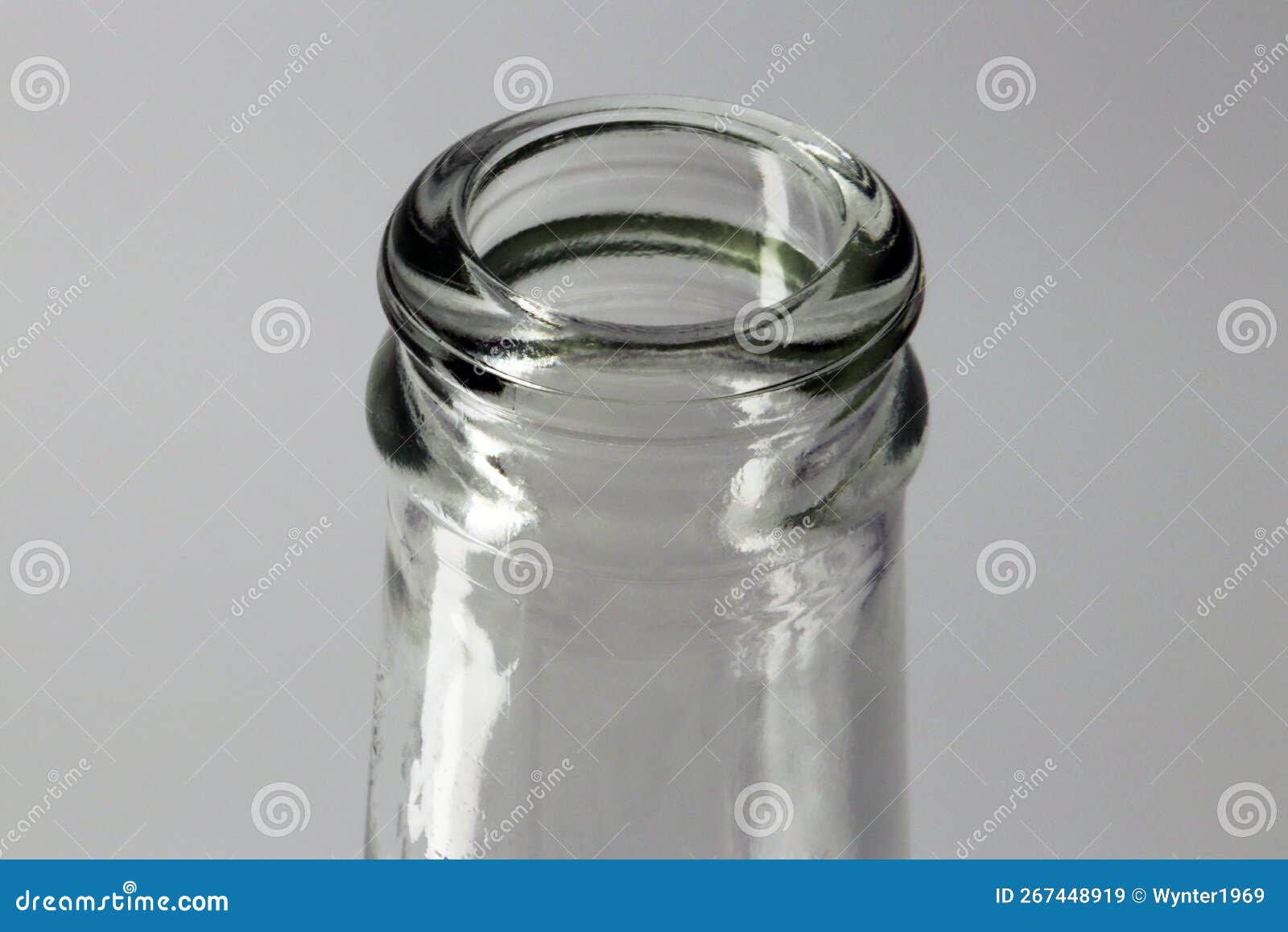 Clear Glass Recyclable Bottle Top Stock Image Image of background