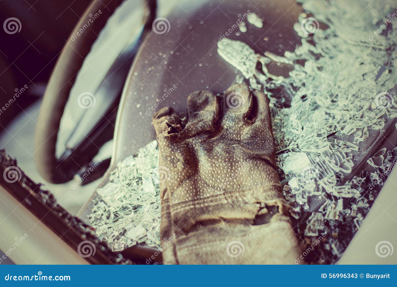 It is Clear Glass Repair or Auto Accident. Stock Image Image of