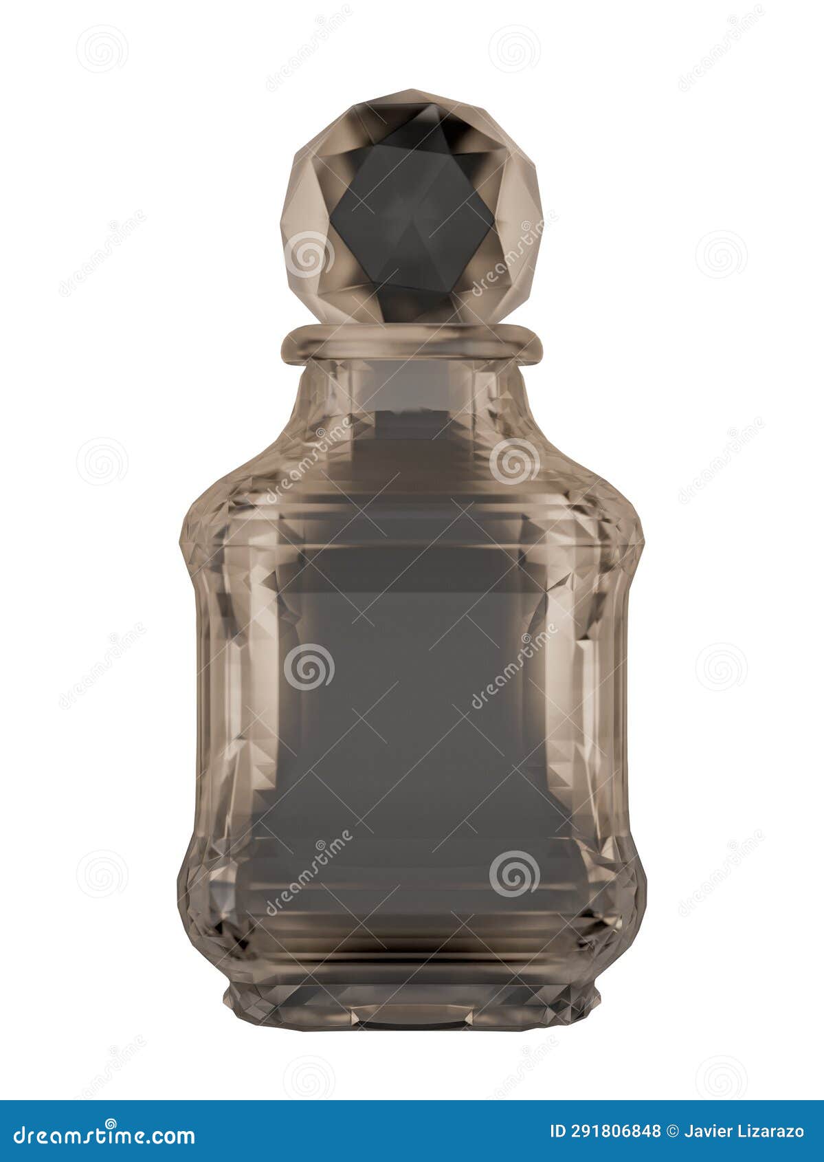 clear glass and yellow bottle for liquor, fragrance or potion