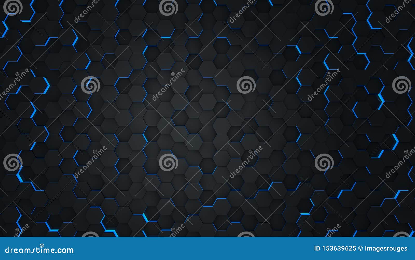 clear pattern abstract background hexagon black and blue, wallpaper futuristic