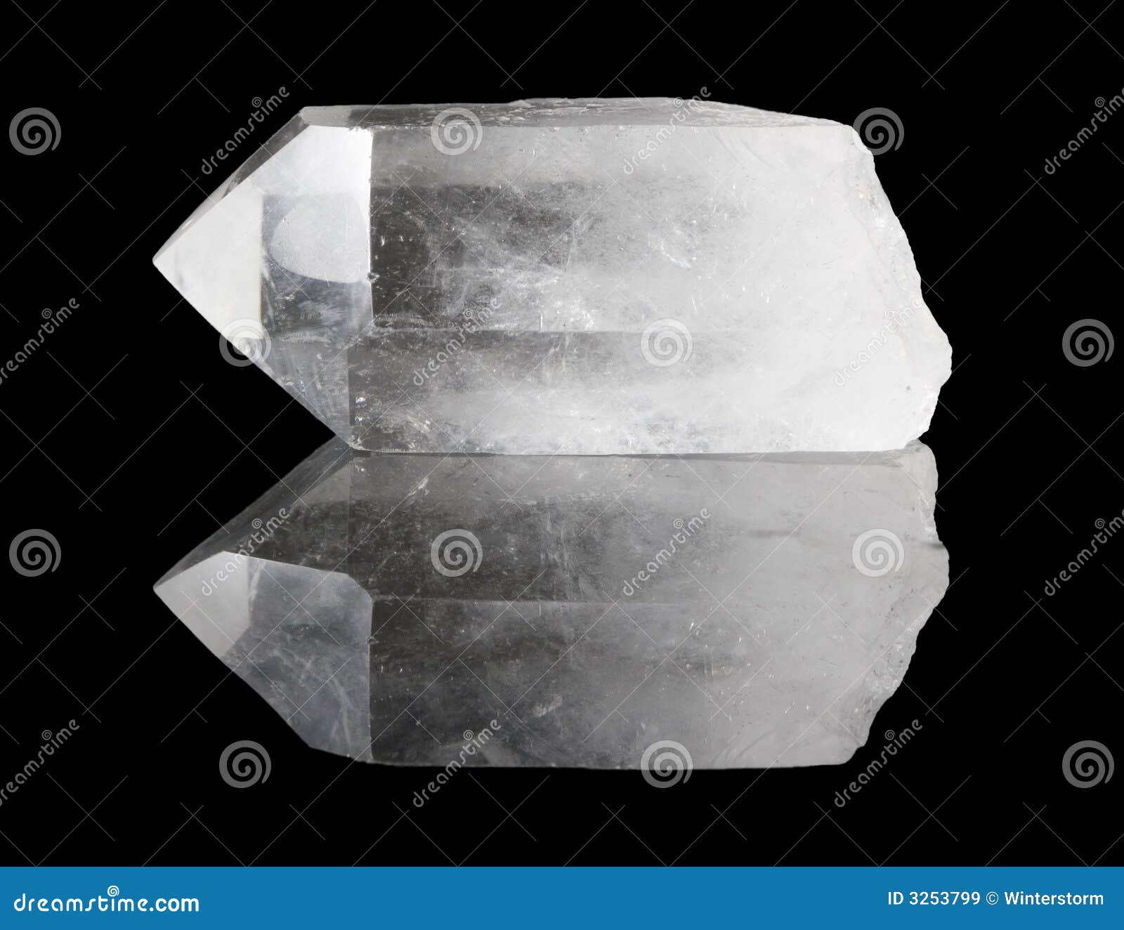 clear quartz crystal point