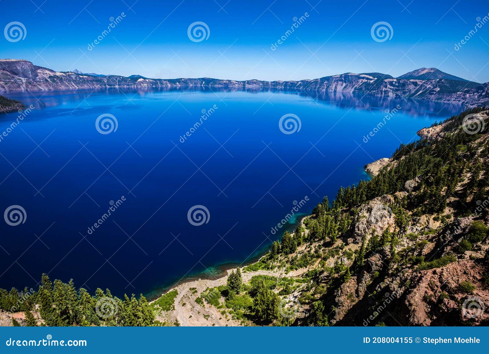 Clear Summer Day on Crater Lake, Crater Lake National Park, Oregon