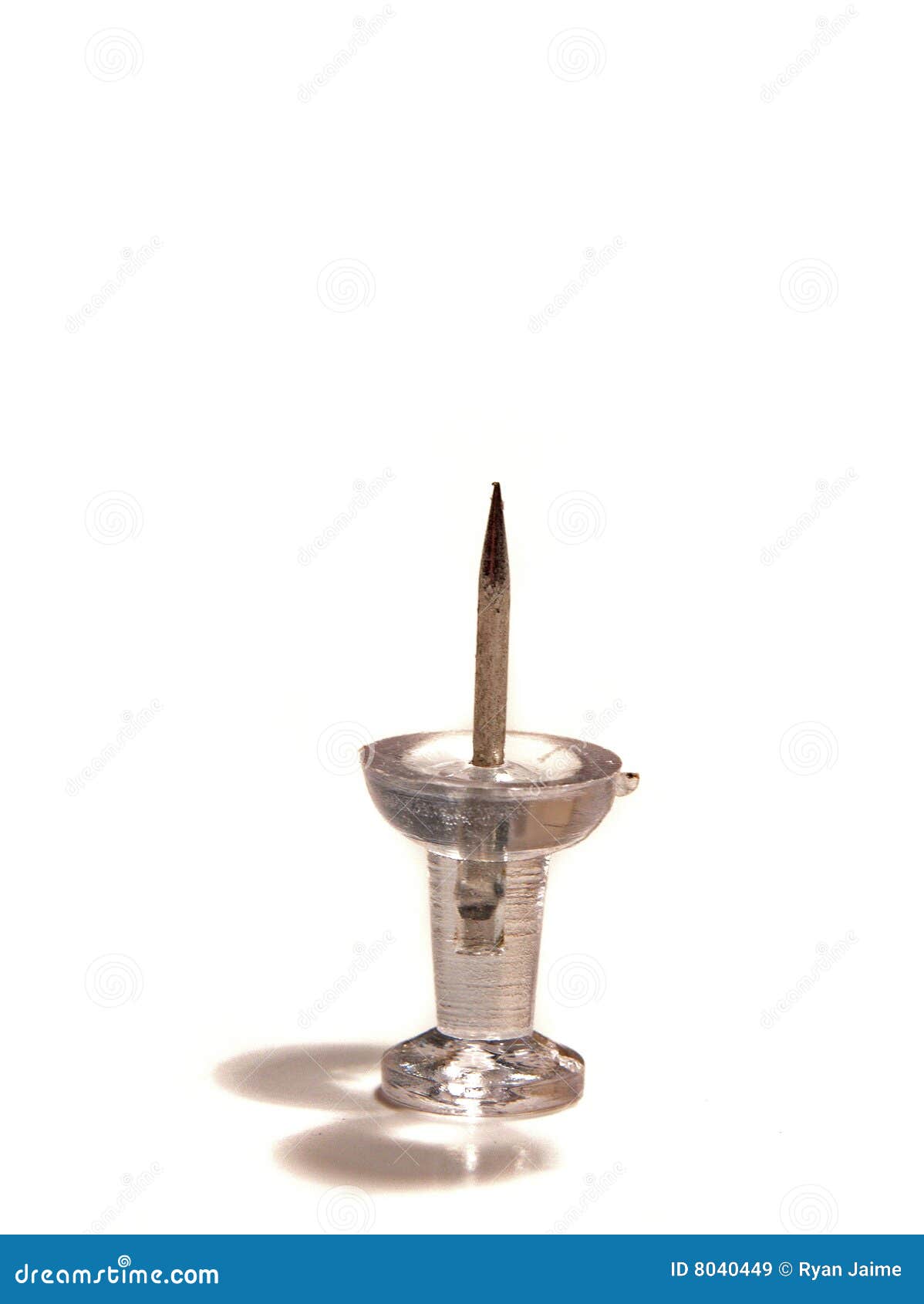 Clear thumb tack stock image. Image of light, sharp, attach 8040449