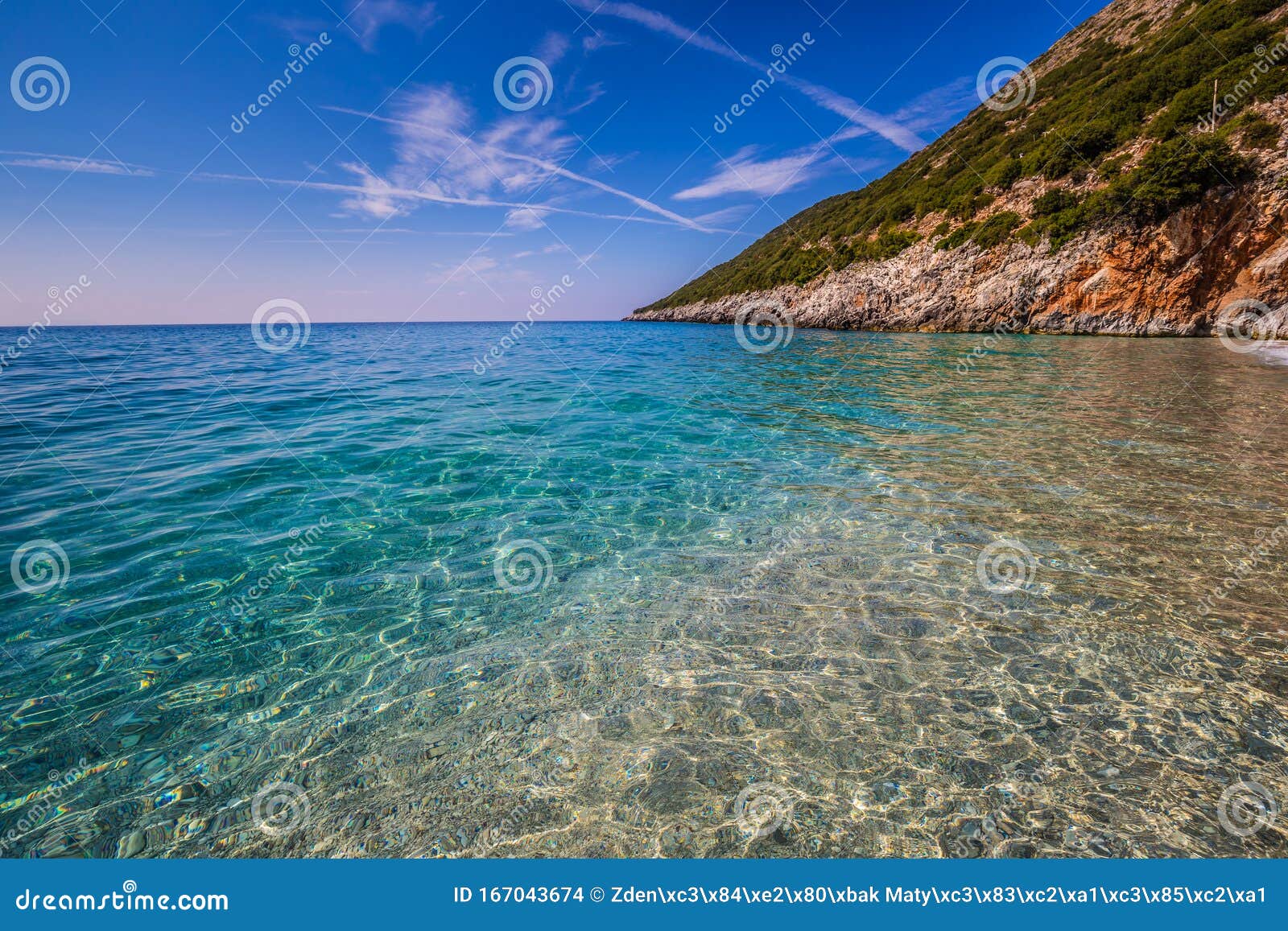 clear water of gjipe beach in albania