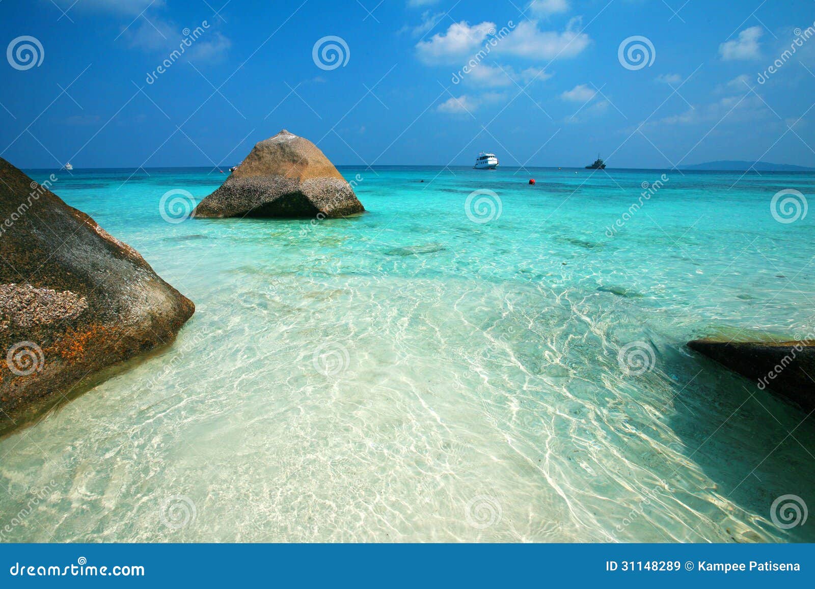 Clear Water and White Sand at Similan Island Stock Image - Image of ...