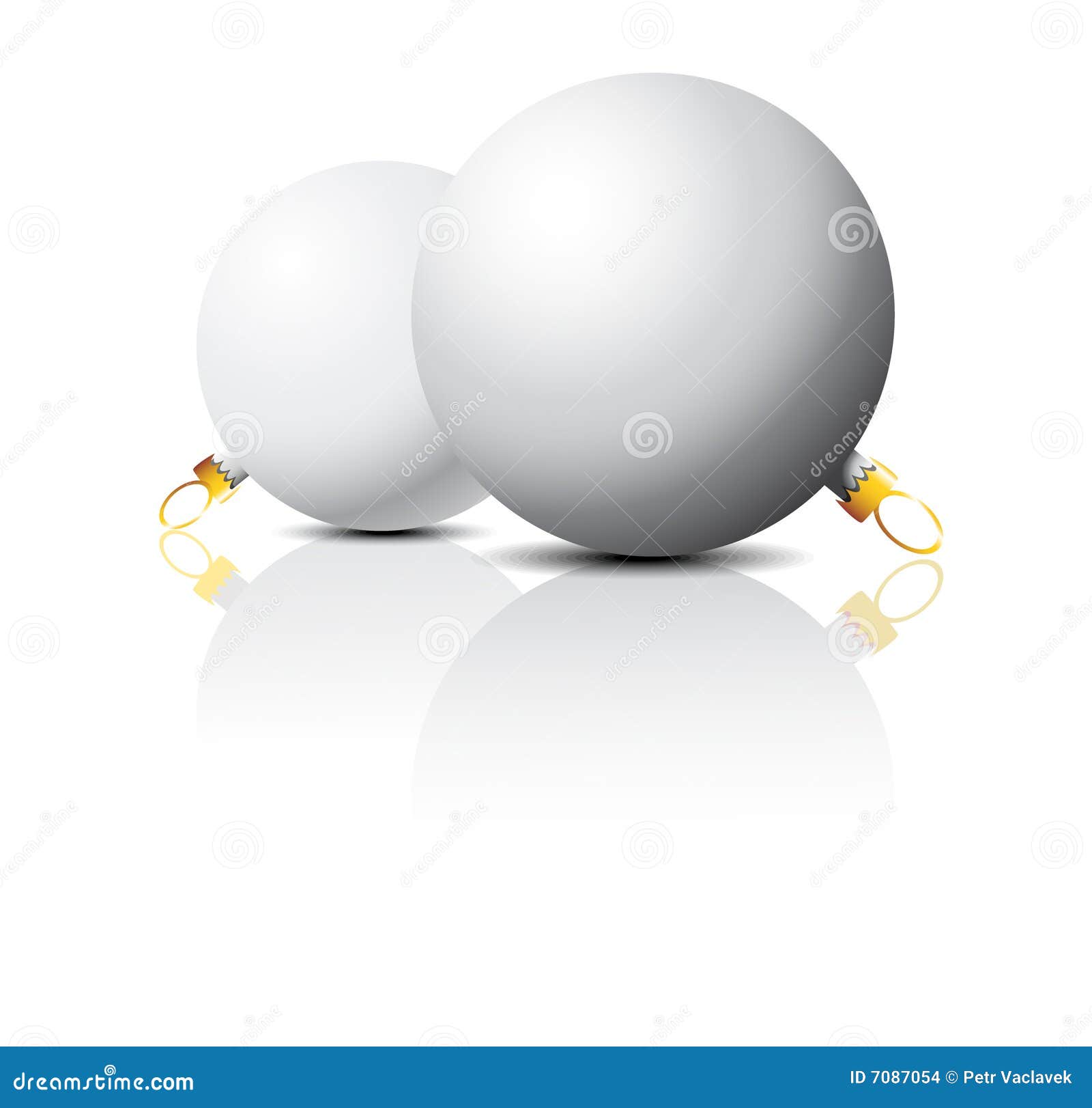 Clear White Christmas Bulbs Stock Vector - Illustration of decorate