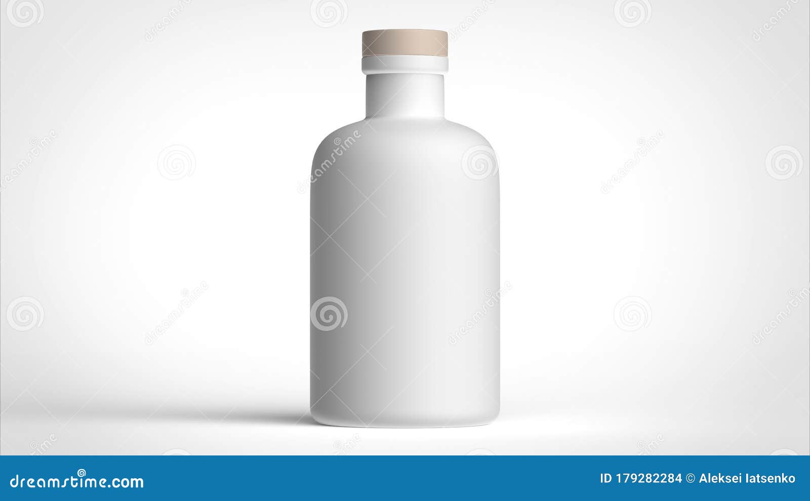 Download Clear White Matte Bottle Mockup Closed Cap 3d Stock Illustration Illustration Of Shiny Liquid 179282284