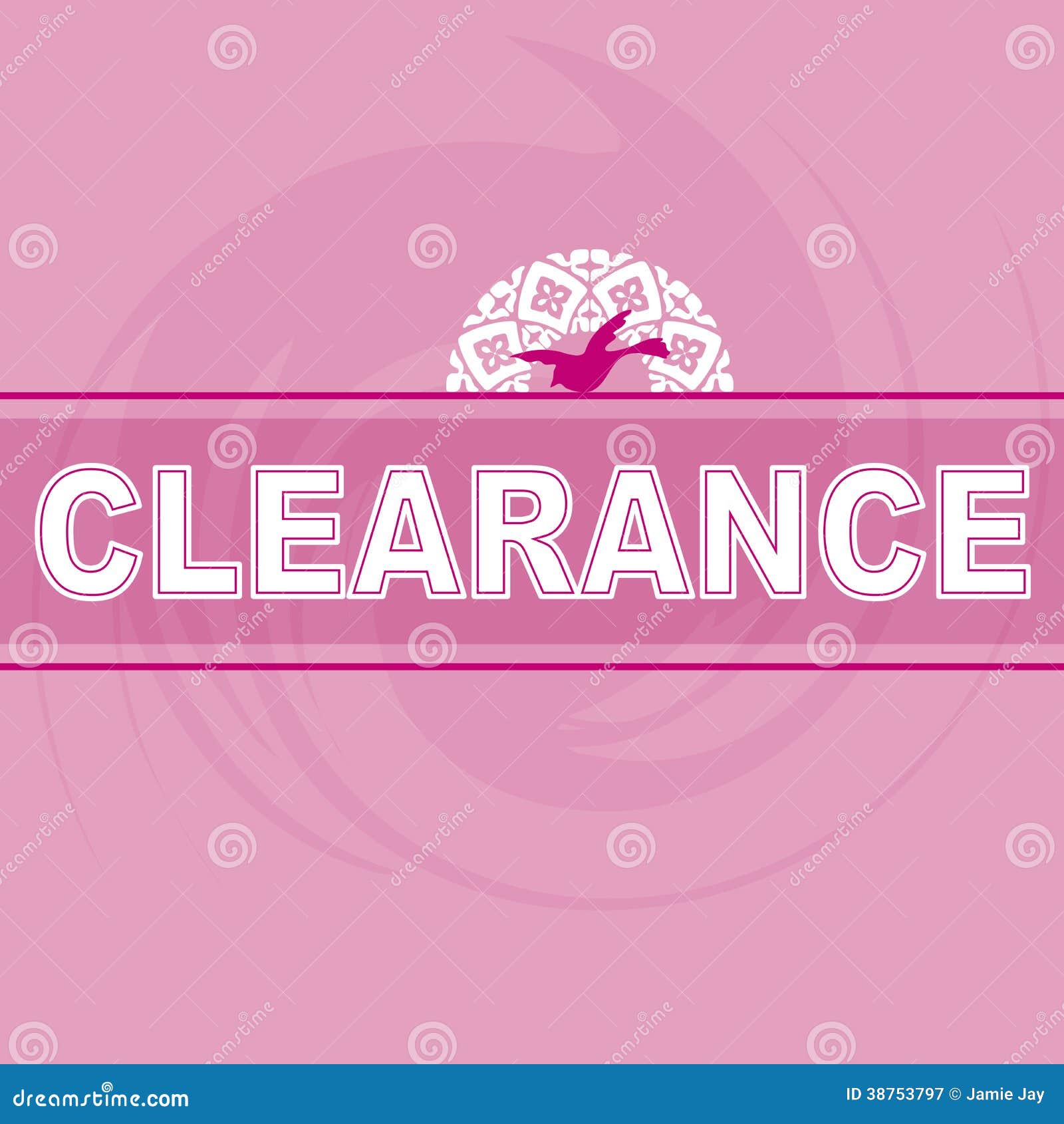 Big Winter Sale Poster With CLEARANCE SALE Text. Advertising Pink