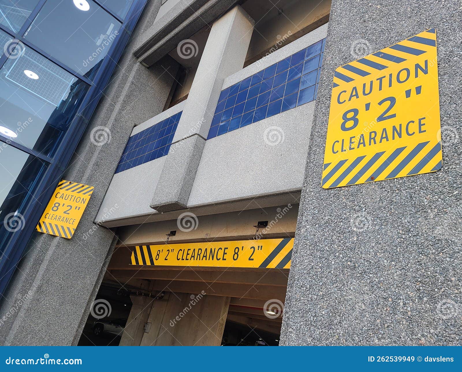 Clearance Sign at a Parking Garage Stock Image Image of transportation, signage 262539949