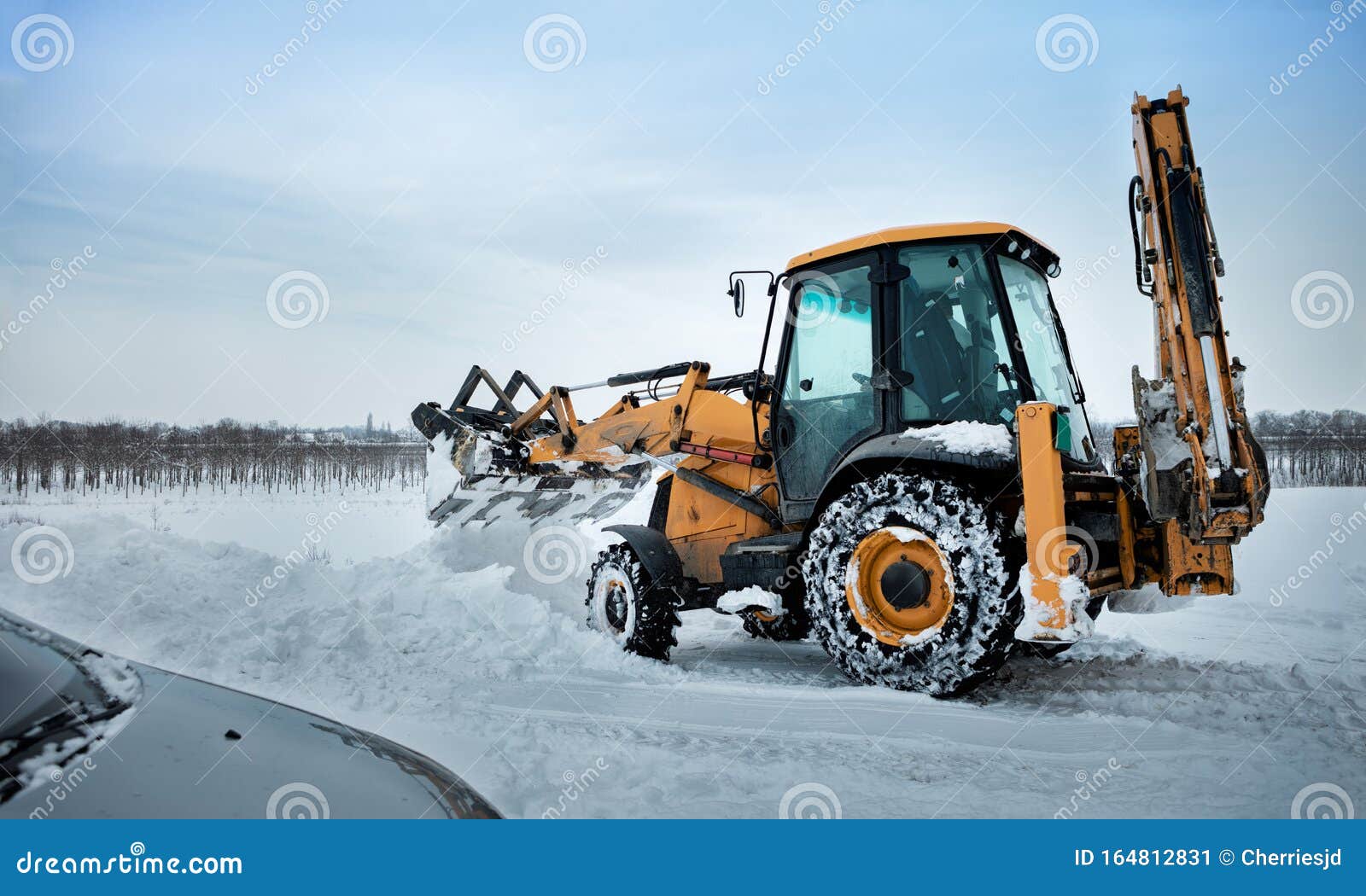 clearing snow after a storm