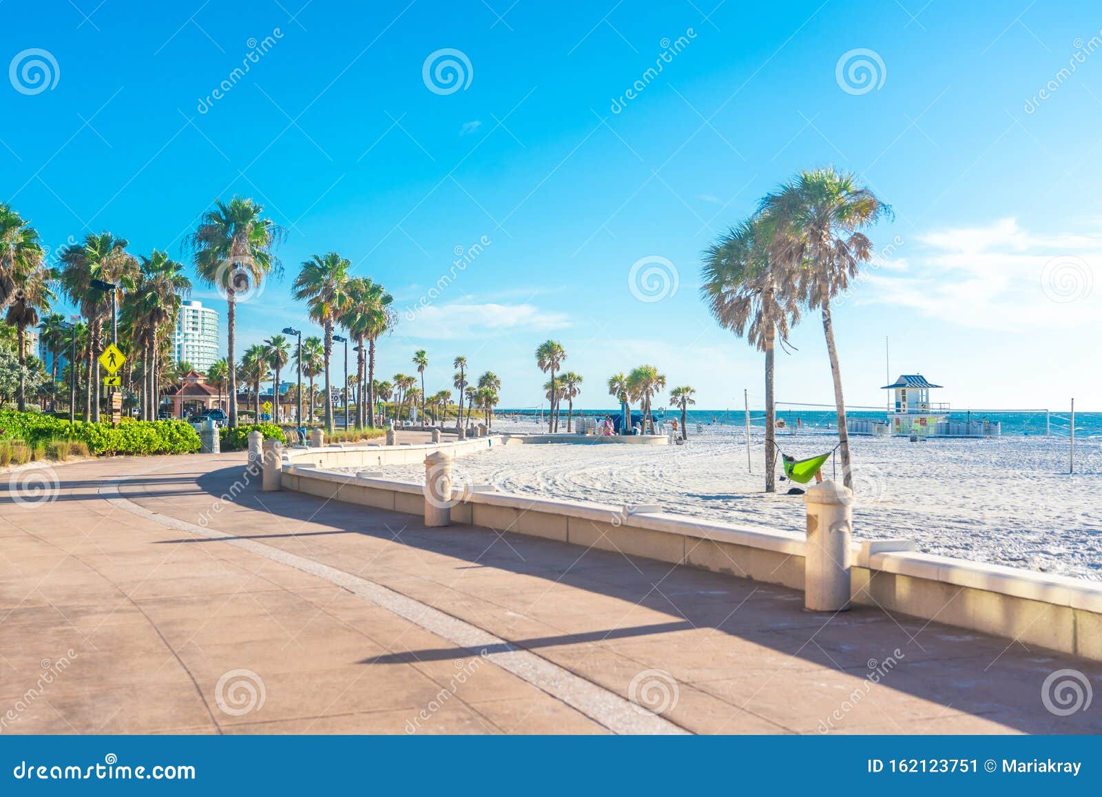 Clearwater Beach with Beautiful White Sand in Florida USA Stock Image Image of gulf, beach