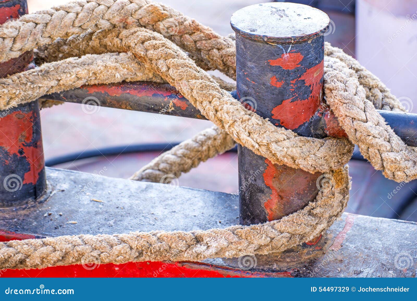 Cleat With Mooring Line Stock Photography 62163194