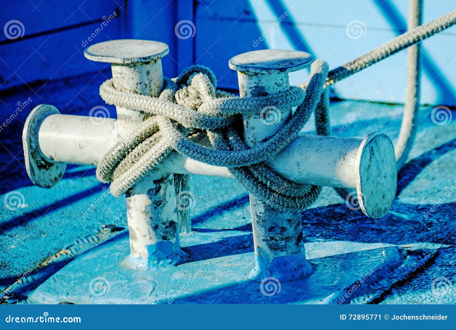 Cleat With Mooring Line Stock Photography 62163194