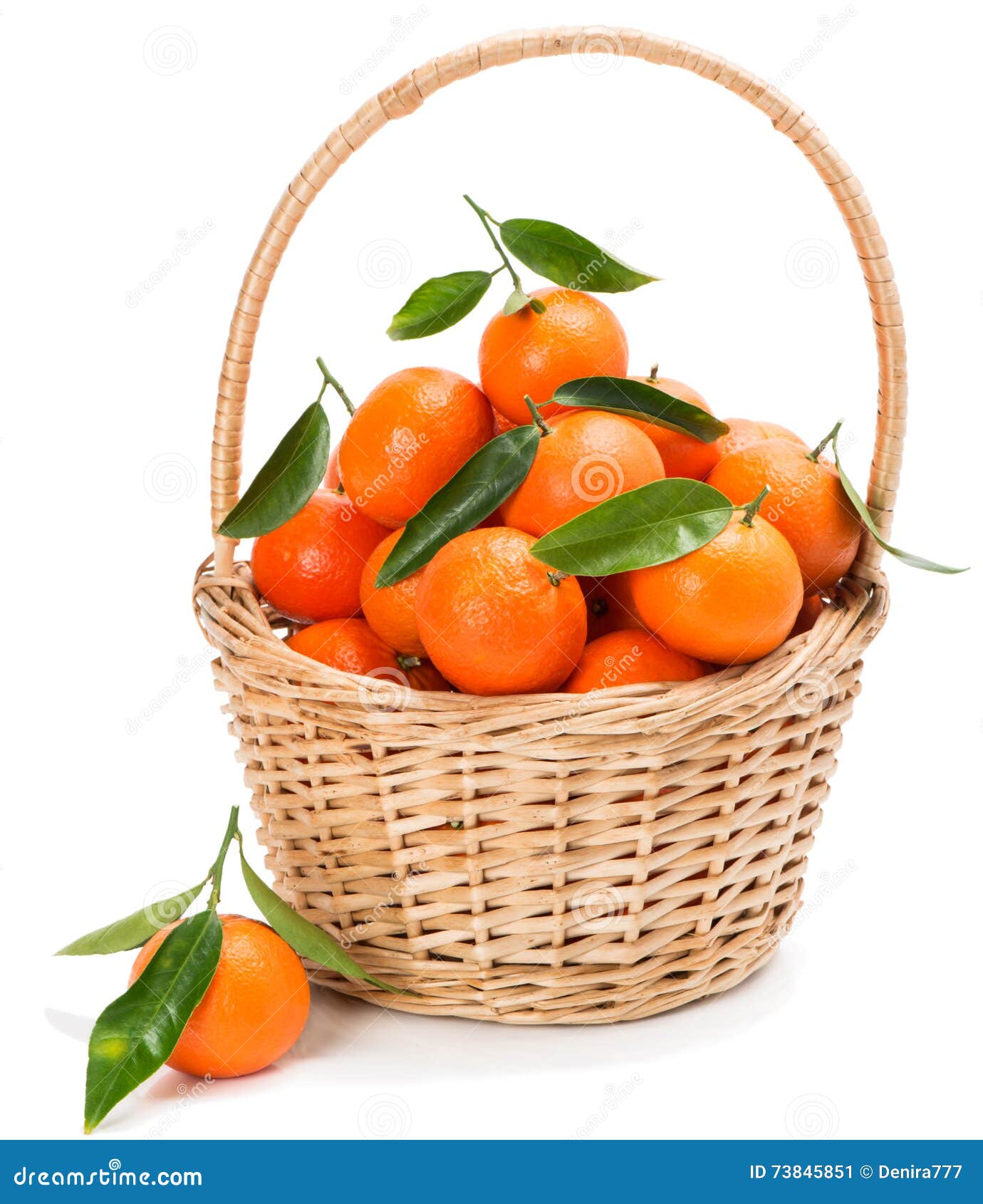 clementine or tangerine in basket.