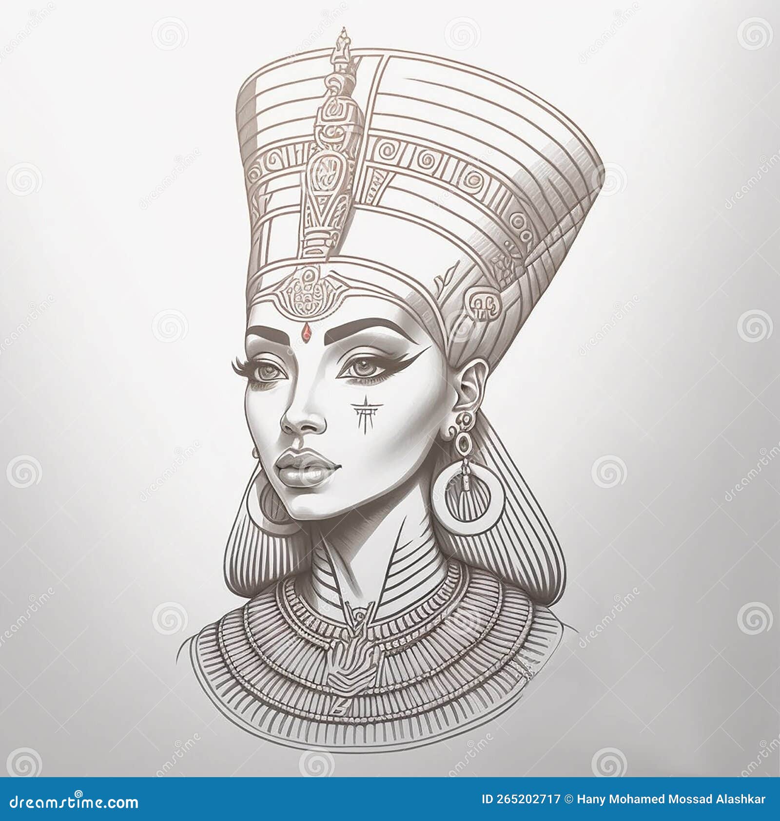 Cleopatra Di Fronte Alla Donna Egiziana Faraona, Regina Dell