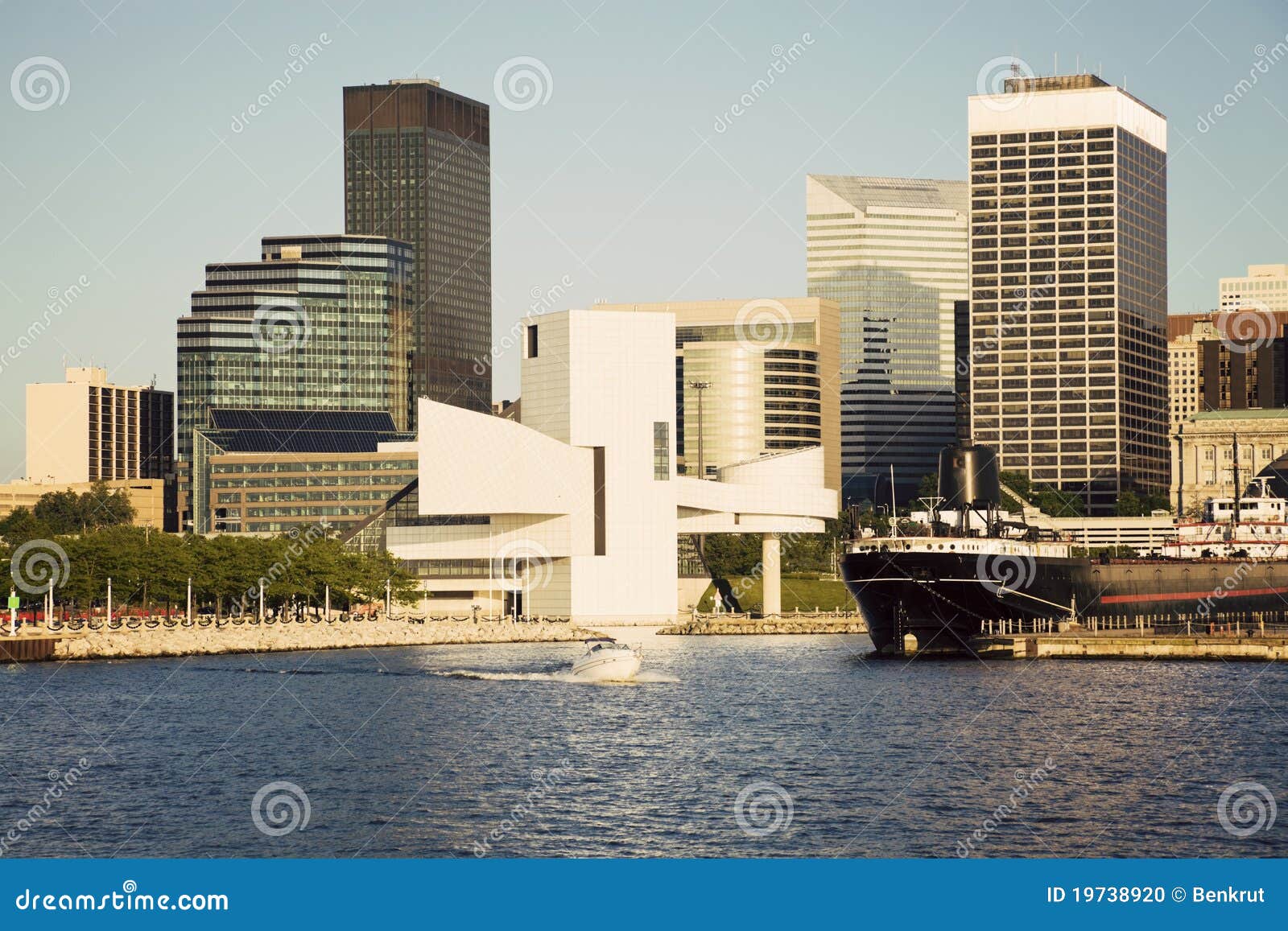 Cleveland from the lake stock photo. Image of colorful 19738920